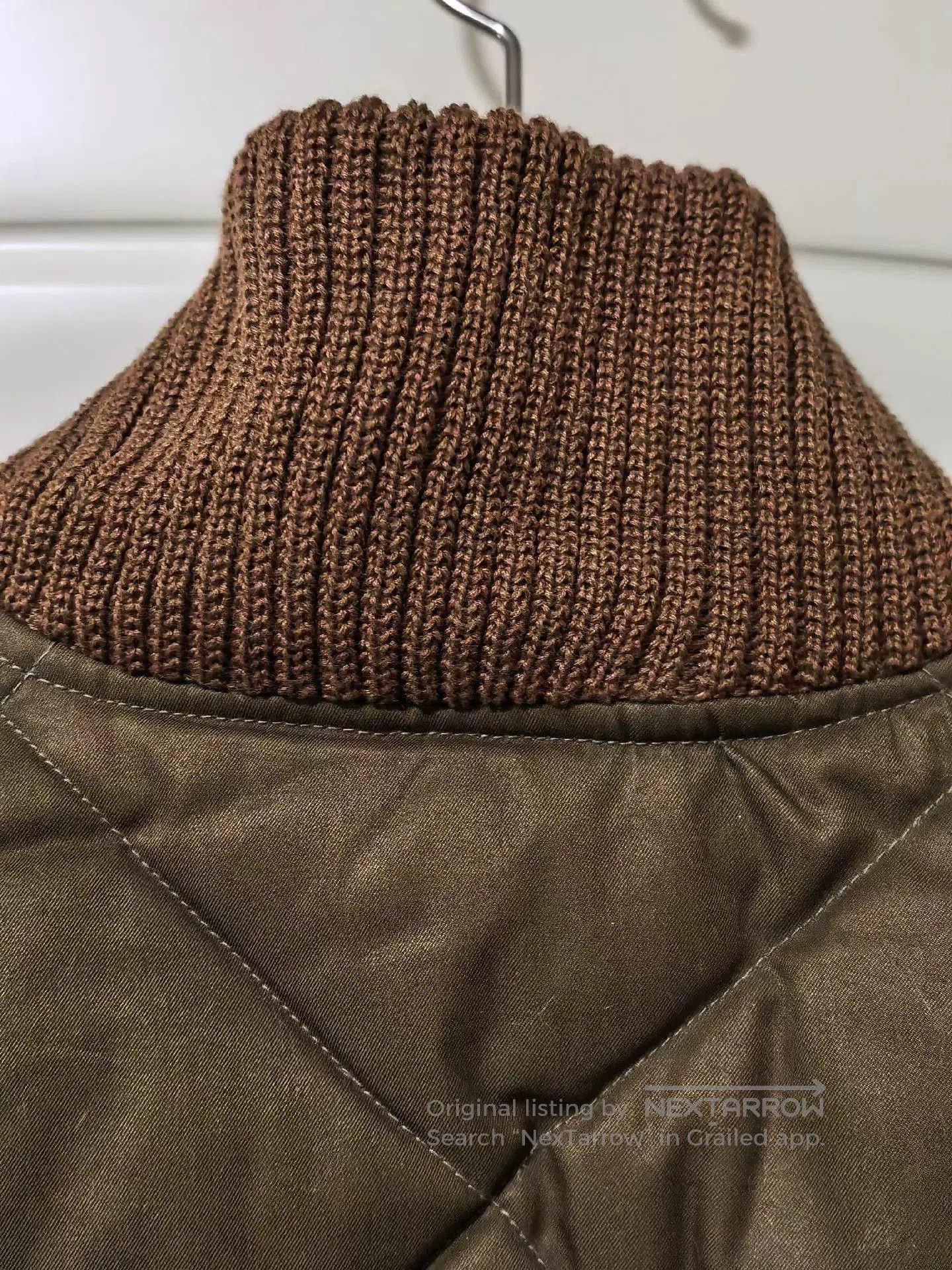 Warehouse Retro Chocolate Quilted Down Jacket. Size US M / EU 48-50 / 2 - 8 Thumbnail