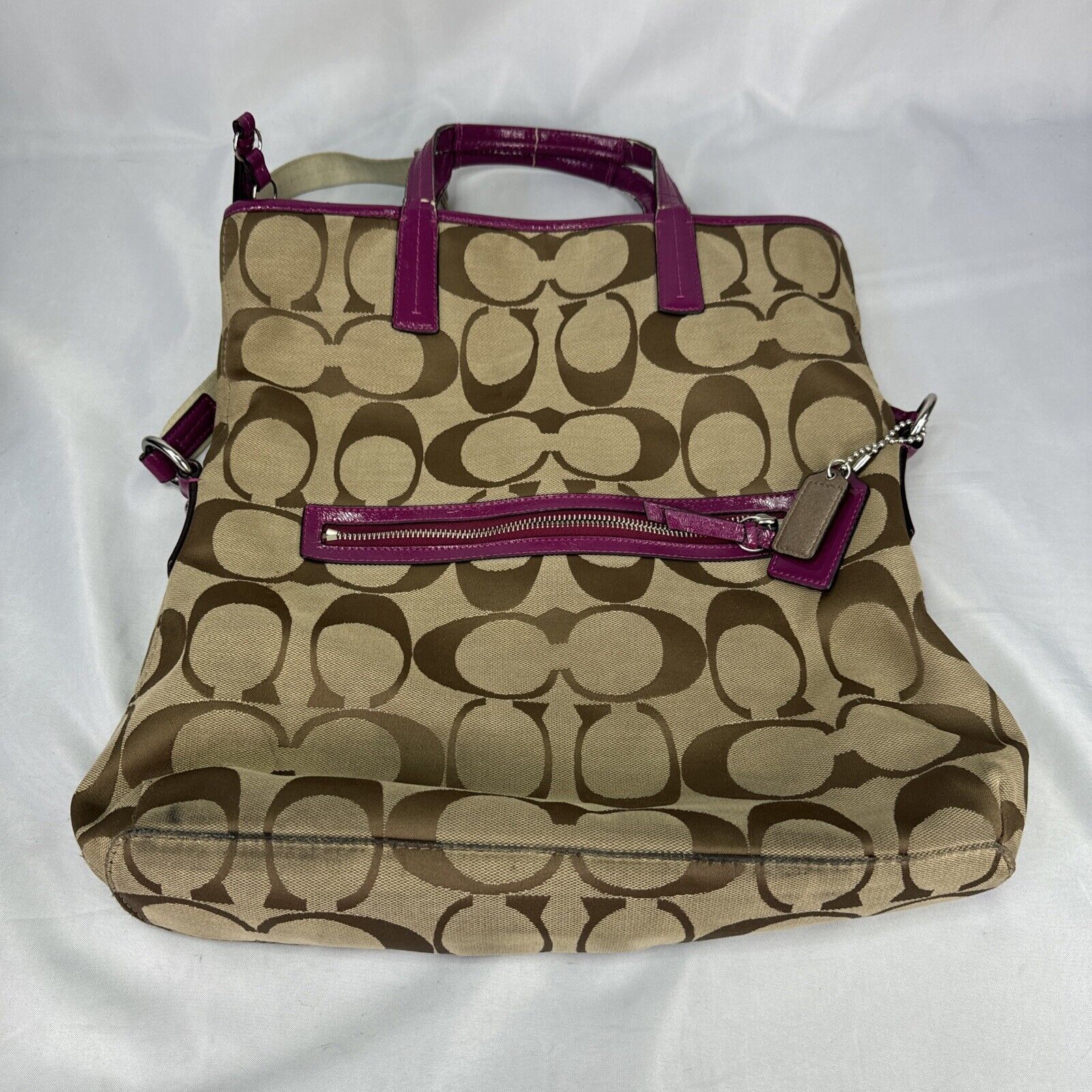 Coach Coach Signature Stripe Shoulder Bag Crossbody Fold Over Size ONE SIZE - 2 Thumbnail