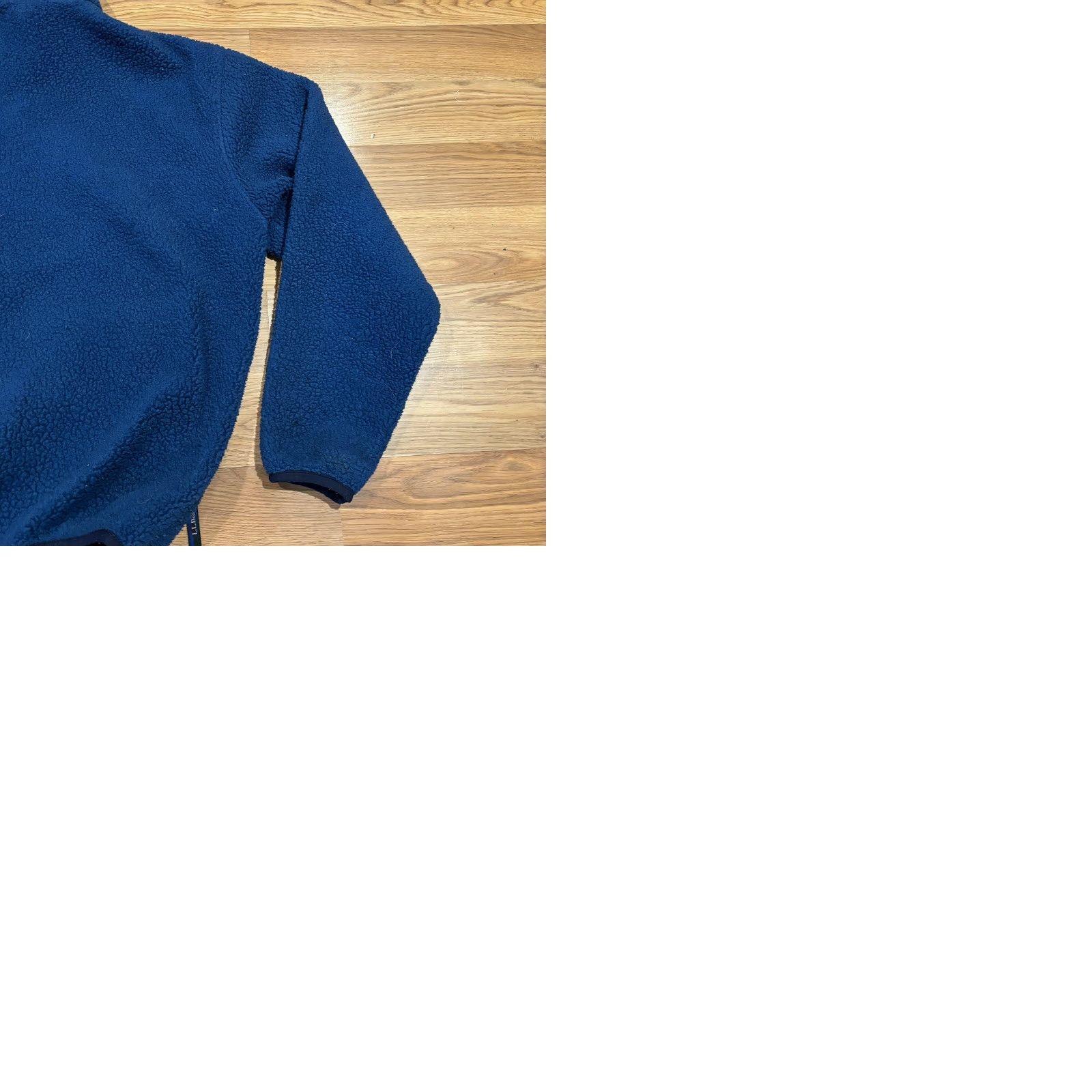 Vintage VINTAGE L.L.Bean Deep Pile Fleece Jacket Full Zip Men's Blue 90s USA Sherpa Zipper Pocket Size US L / EU 52-54 / 3 - 9 Thumbnail