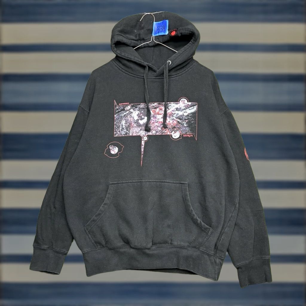 Vintage Subtronics Hoodie Mens L Black Graphic Print Hooded Pullover Sweatshirt Music Size US L / EU 52-54 / 3 - 1 Thumbnail