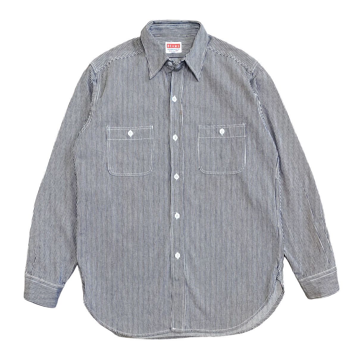 Beams Plus × Japanese Brand × Vintage 💥 JAPAN BEAMS WORKER HICKORY SHIRT Size US M / EU 48-50 / 2 - 1 Thumbnail