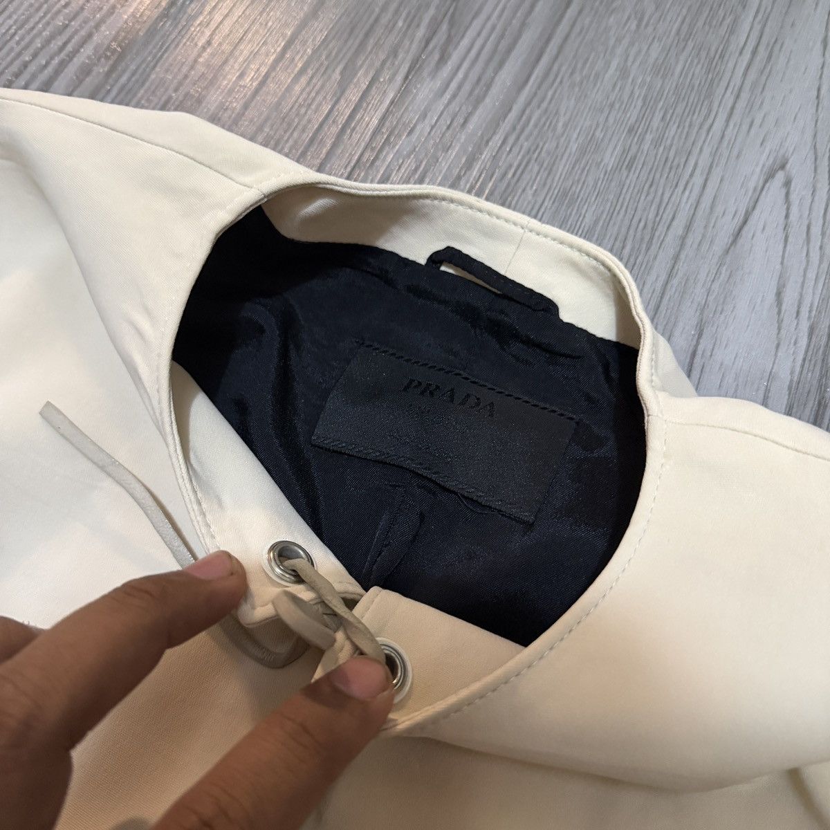 Prada 2000s Prada Zip Cream Blazzer Size S / US 4 / IT 40 - 3 Thumbnail
