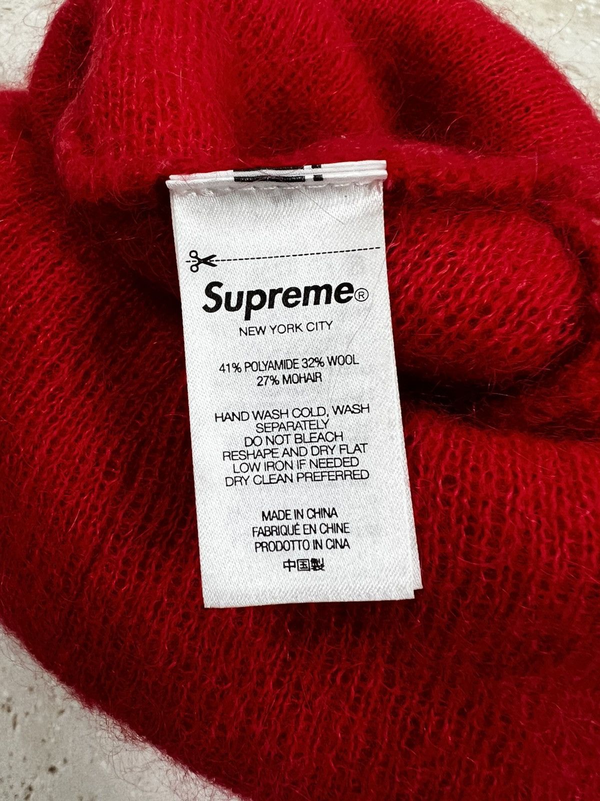 Supreme Supreme Bright Red Mohair Cuffed Beanie Size ONE SIZE - 3 Thumbnail