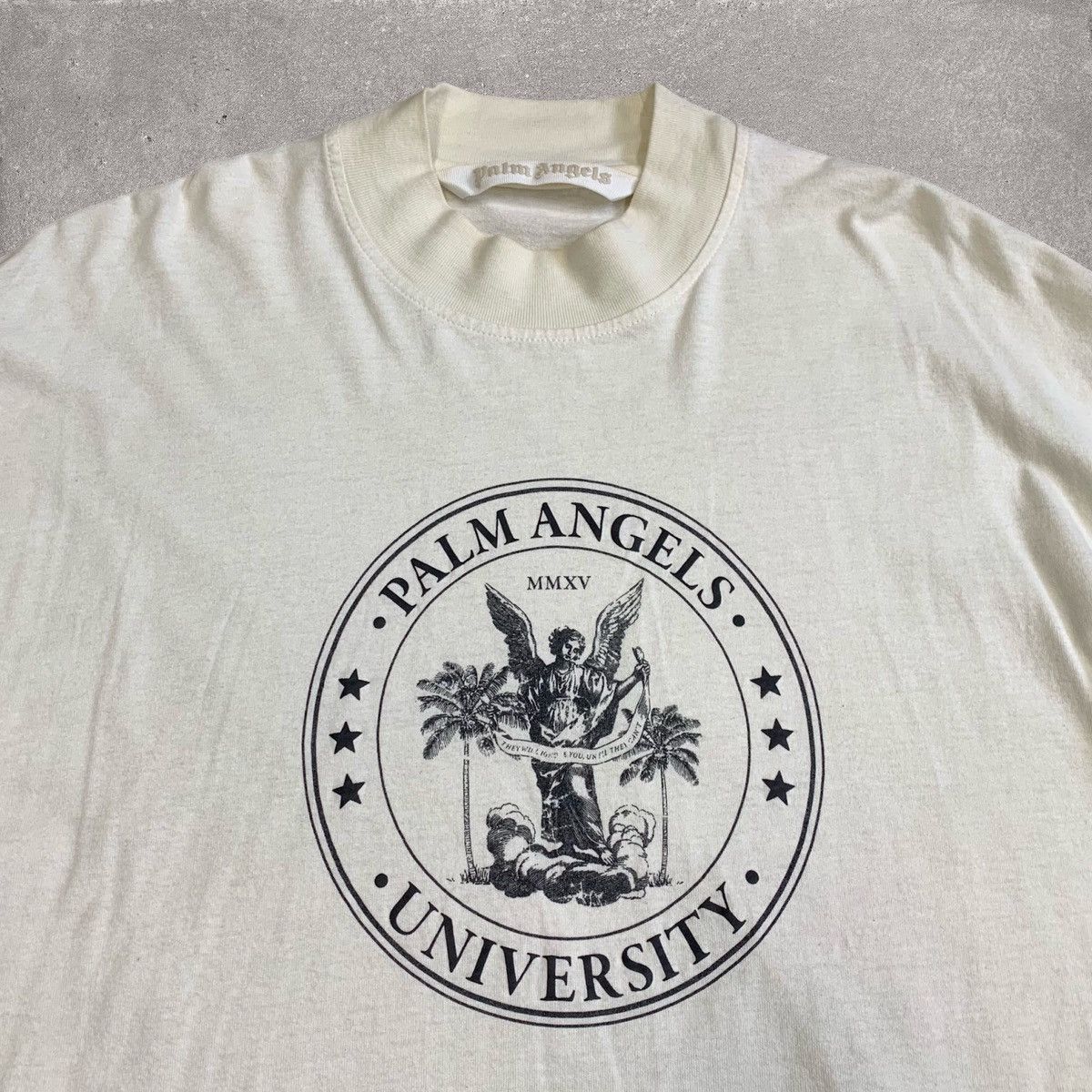 Palm Angels Palm Angels Small Tee College Crew White T-Shirt Oversized Size US S / EU 44-46 / 1 - 3 Thumbnail