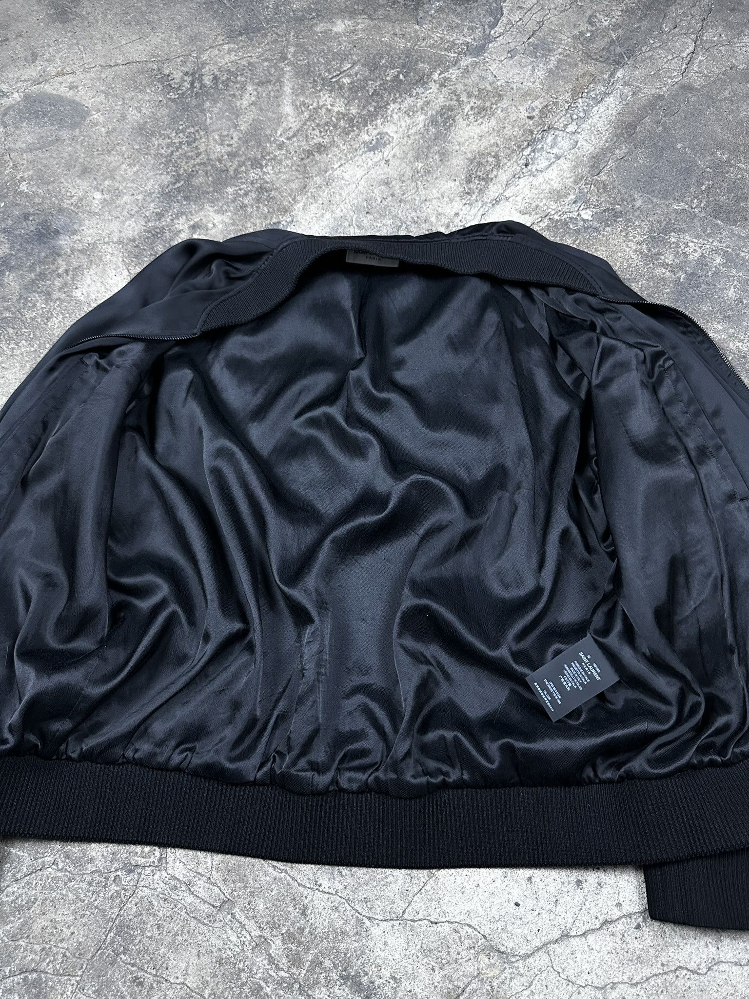 Saint Laurent Paris Saint Laurent Paris Teddy Satin Bomber Jacket Size US L / EU 52-54 / 3 - 10 Thumbnail