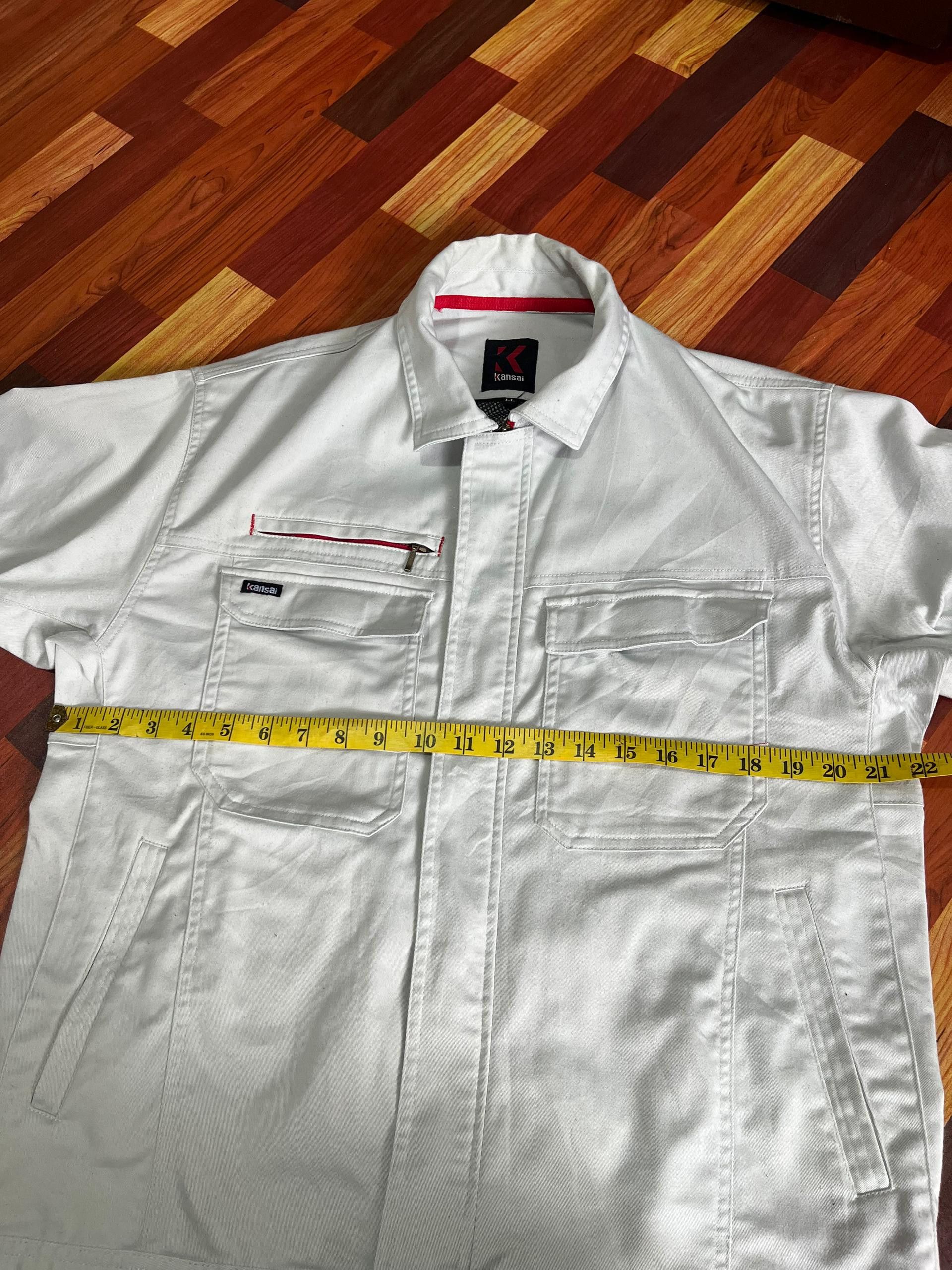 Kansai Yamamoto Kansai Yamamoto Light Grey Utility Work Jacket Size US L / EU 52-54 / 3 - 16 Thumbnail