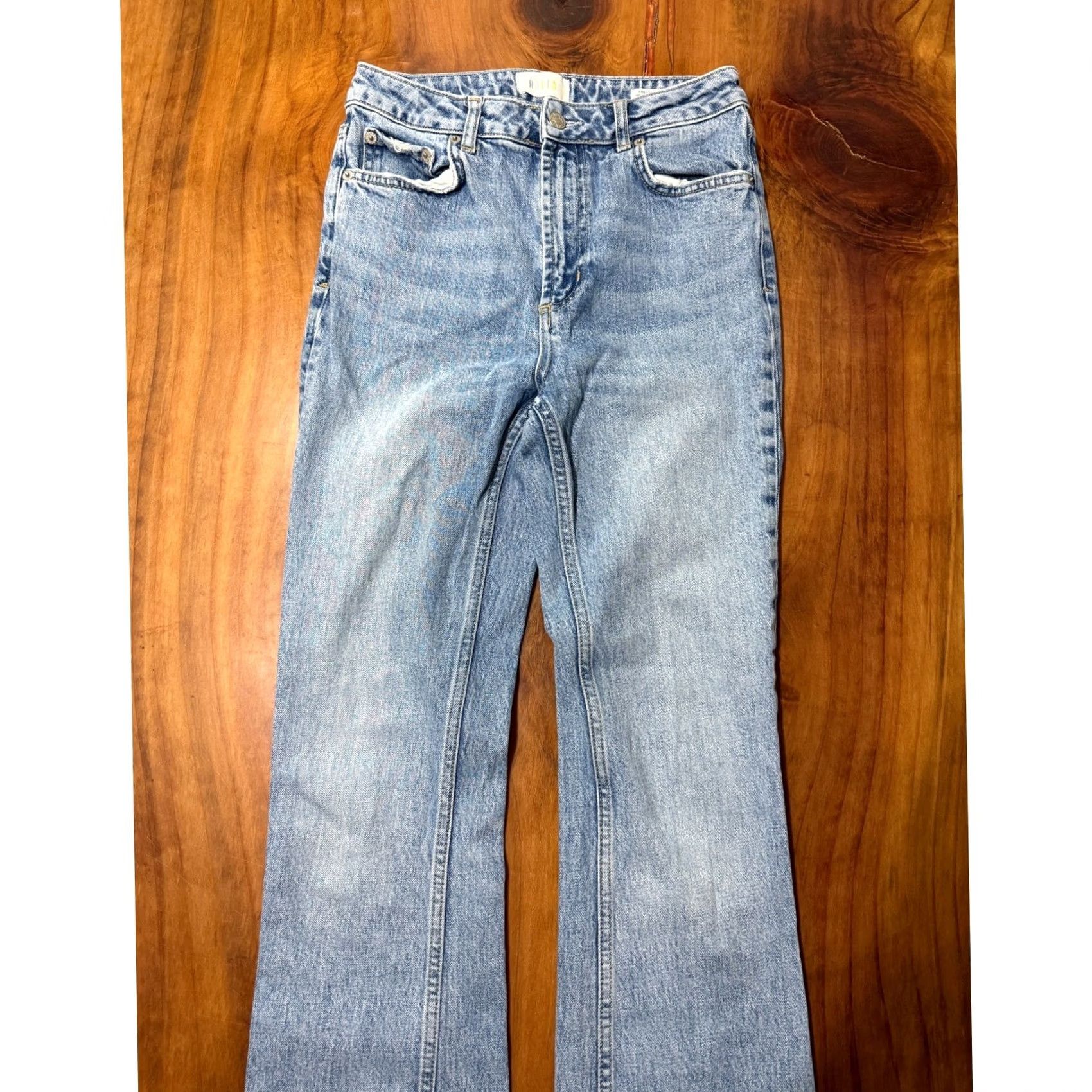 Rails Rails Women's Jeans The Sunset High Rise Flare Slim Denim Cotton 27 Blue 90s Size 27" / US 4 / IT 40 - 2 Thumbnail
