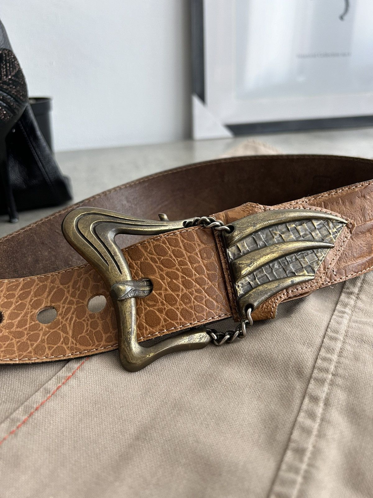 Vintage Leather Gorgeous Belt Y2K Size ONE SIZE - 3 Thumbnail