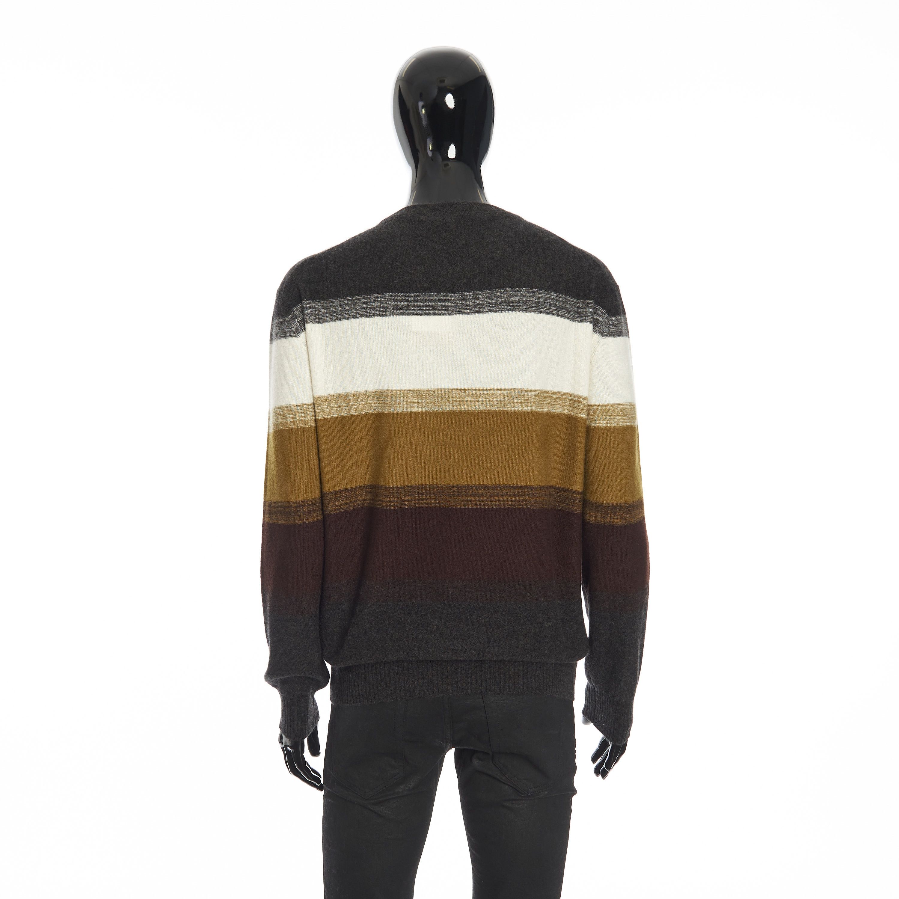 Loro Piana White/Acorn Glenshell Crew Neck Sweater Size US XL / EU 56 / 4 - 5 Thumbnail