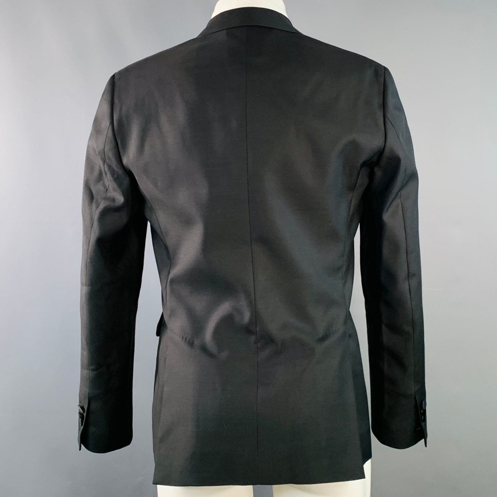 Dsquared2 DSQUARED2 Wool Silk Rhinestone Studded Peak Lapel Sport Coat Size 38R - 4 Thumbnail