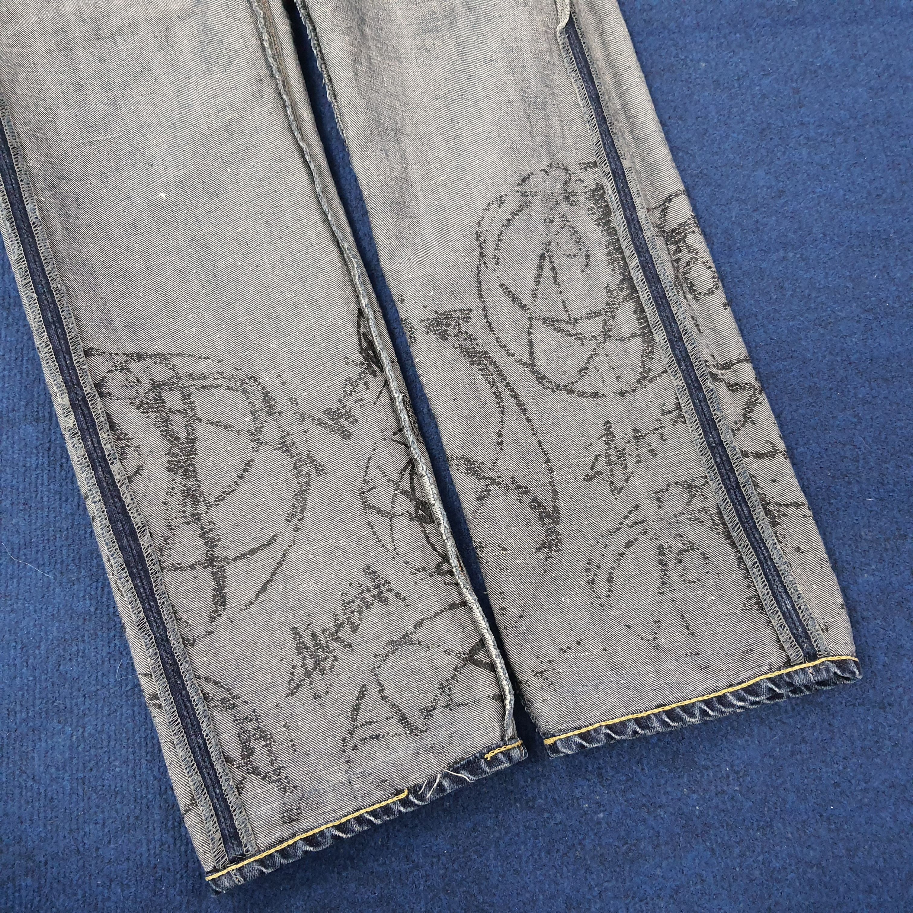 Stussy Vintage Stussy x Futura Rare Custom Logo Jeans C228N33 Size US 27 - 7 Thumbnail