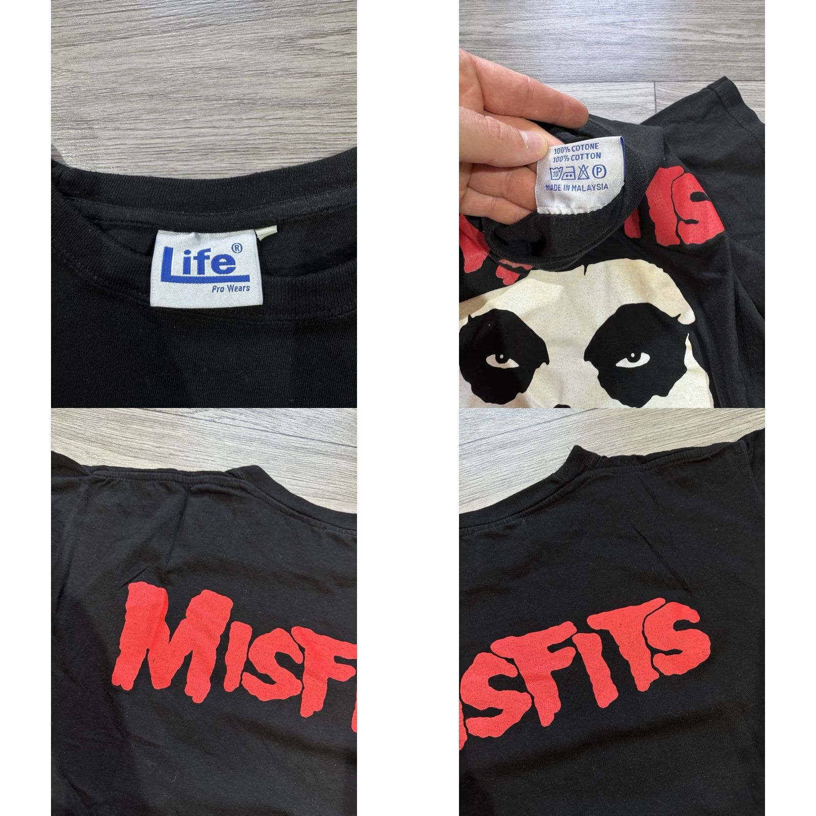 Vintage Misfits Band T-Shirt Black Skull Crimson Ghost Logo Punk Rock Tee XL Unisex Adults Short Sleeve Shirt Men Women Size US XL / EU 56 / 4 - 8 Thumbnail