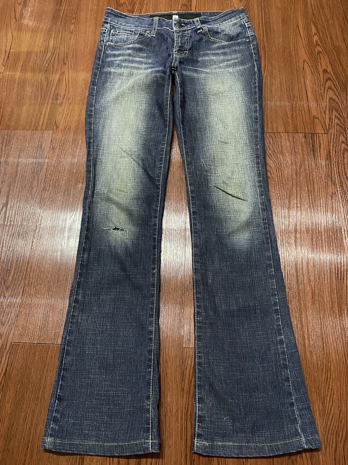 Marithe + Francois Girbaud Vintage Marithe Francois Girbaud Blue Wash Flare style Jeans Size 29" - 1 Thumbnail