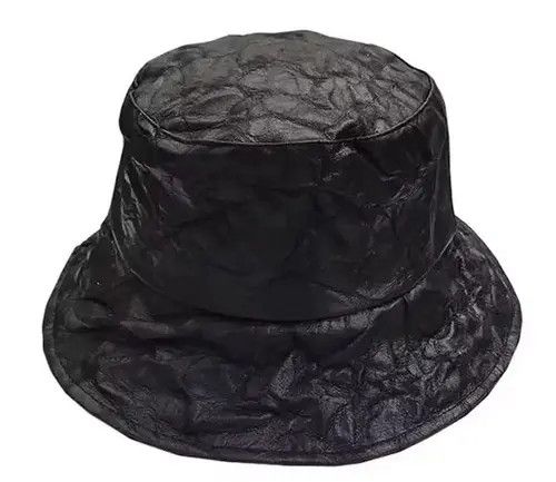Other Retro punk crinkle pu leather bucket hat Size ONE SIZE - 4 Thumbnail