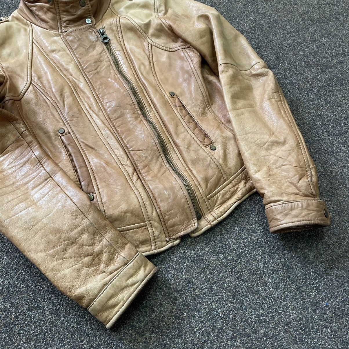 Genuine Leather Vintage Y2K Leather Jacket Biker Punk Opium BALENCIAGA Style Size M / US 6-8 / IT 42-44 - 2 Thumbnail