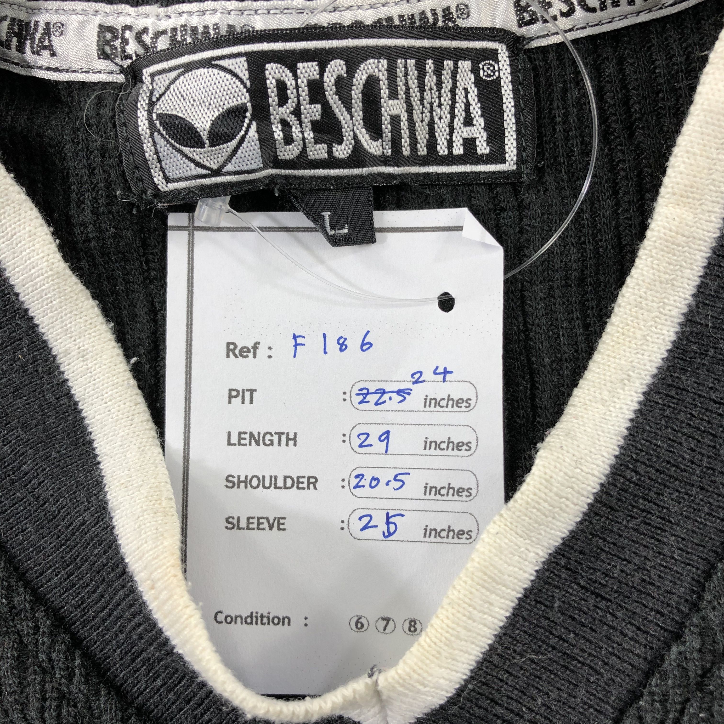 Vintage Beschwa Jumper Sweatshirt V-neck Black Size L F186 Size US L / EU 52-54 / 3 - 7 Thumbnail