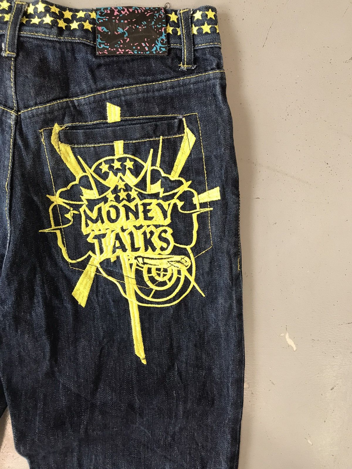 JNCO × Southpole × Vintage Vintage crazy money talks embroidered denim Size US 32 / EU 48 - 12 Thumbnail