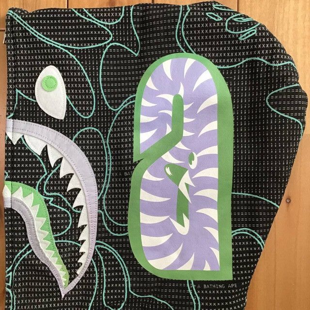 Bape 💫Glow in the dark💫 BAPE TEXT CODE CAMO Shark full zip hoodie Size US M / EU 48-50 / 2 - 6 Thumbnail