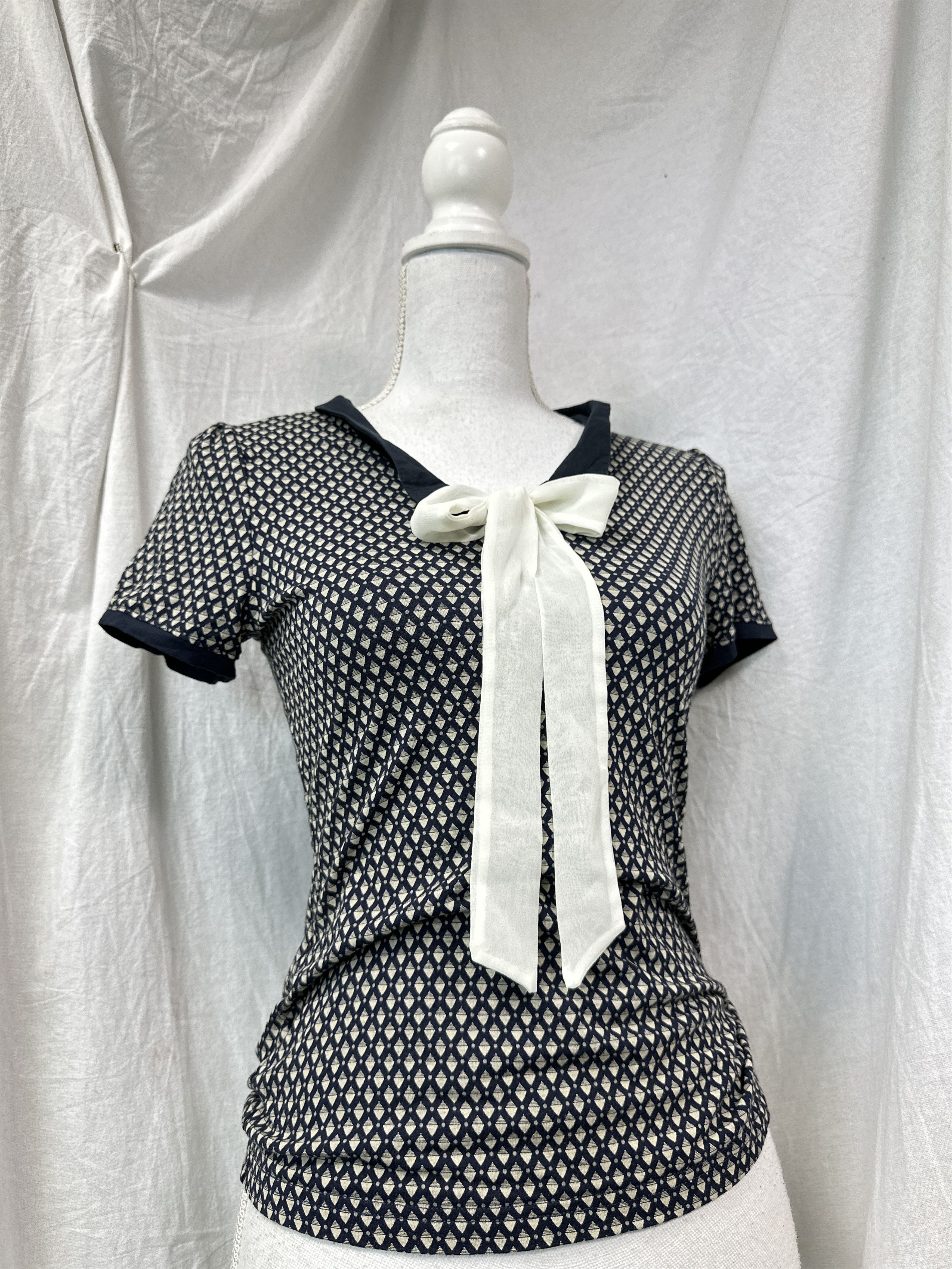 Vintage Vintage Avant Garde Opium Vive Maria Bow Top Y2K Size XS / US 0-2 / IT 36-38 - 1 Thumbnail