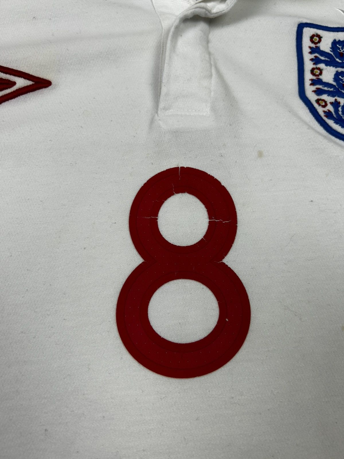 Umbro × Vintage ENGLAND UMBRO 2012 EURO FOOTBALL HOME JERSEY #8 LAMPARD Size US M / EU 48-50 / 2 - 3 Thumbnail