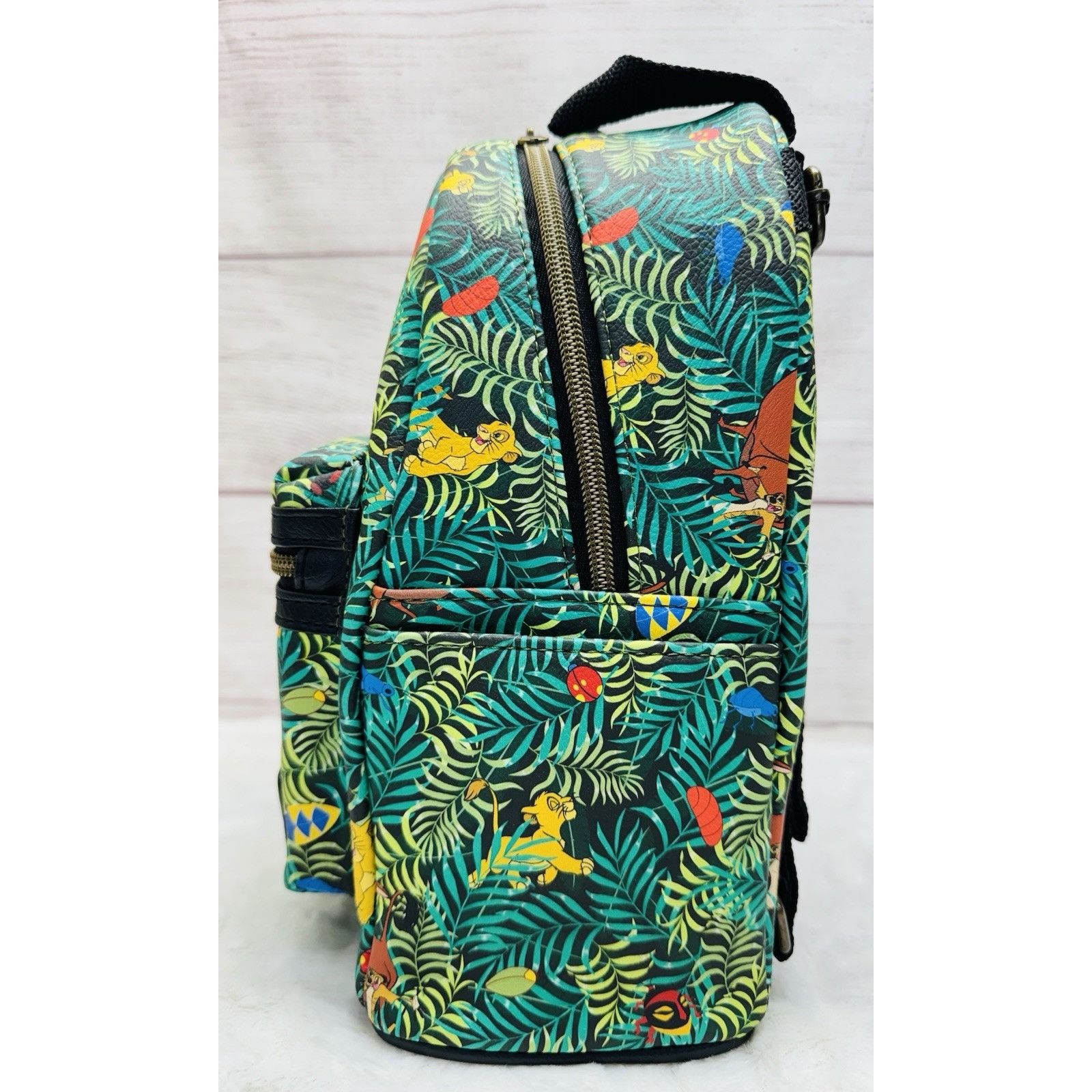 Disney Loungefly Disney Lion King Simba Pumba Timon Green Jungle Bu Size ONE SIZE - 2 Thumbnail