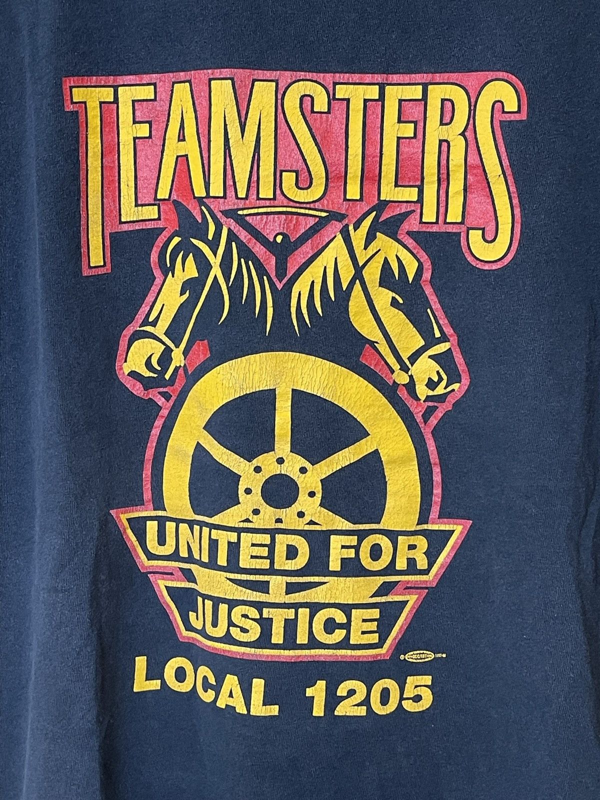 Rap Tees × Vintage Teamsters Jimmy Hoffa Vintage Mafia Mob Sopranos T-Shirt Size US L / EU 52-54 / 3 - 3 Thumbnail