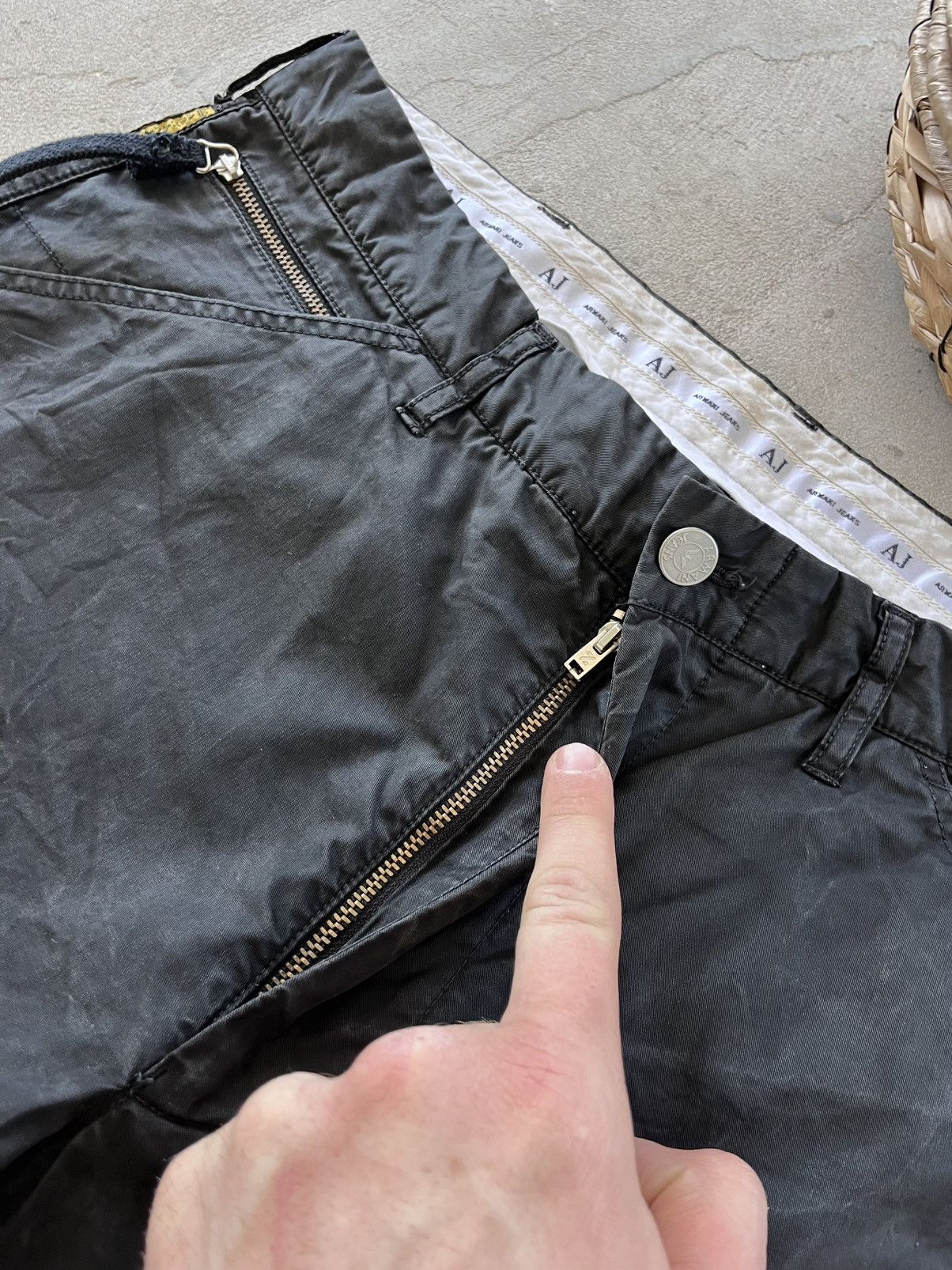 Armani Vintage Armani Black Jeans 36 Wide Fit Waxed Style Luxury Size US 36 / EU 52 - 9 Thumbnail