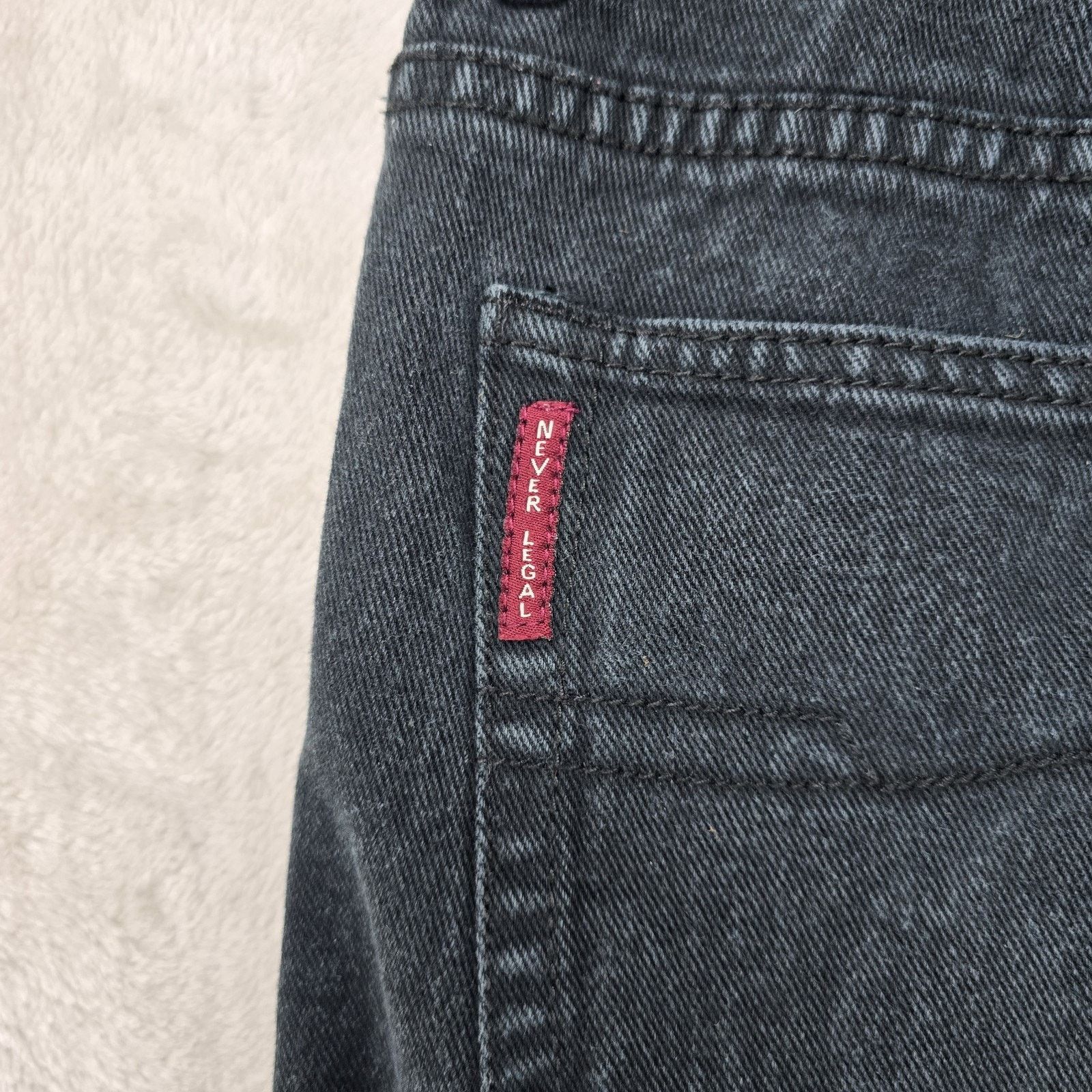 Other Sergio Never Legal Jeans Mens 36x32 Black Grunge Vintage Y2K Size US 36 / EU 52 - 4 Thumbnail