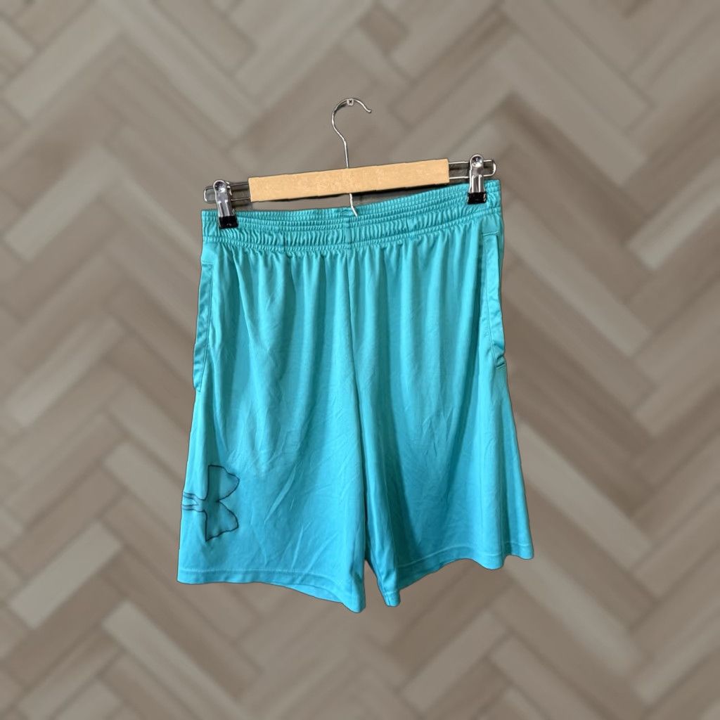 Under Armour Under Armour Mens Athletic Gym Shorts Regular Size M Blue Athletic Mens Short Size US 31 - 1 Thumbnail