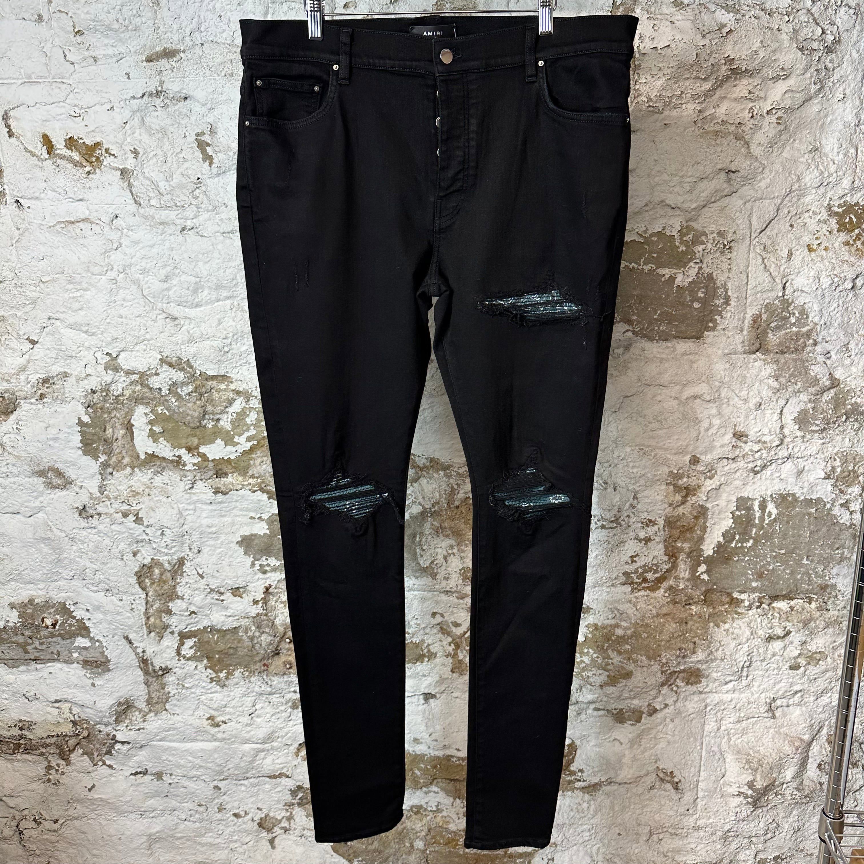 Amiri Amiri MX1 Green Paisley Black Denim Jeans Sz 38 Size US 38 / EU 54 - 1 Thumbnail
