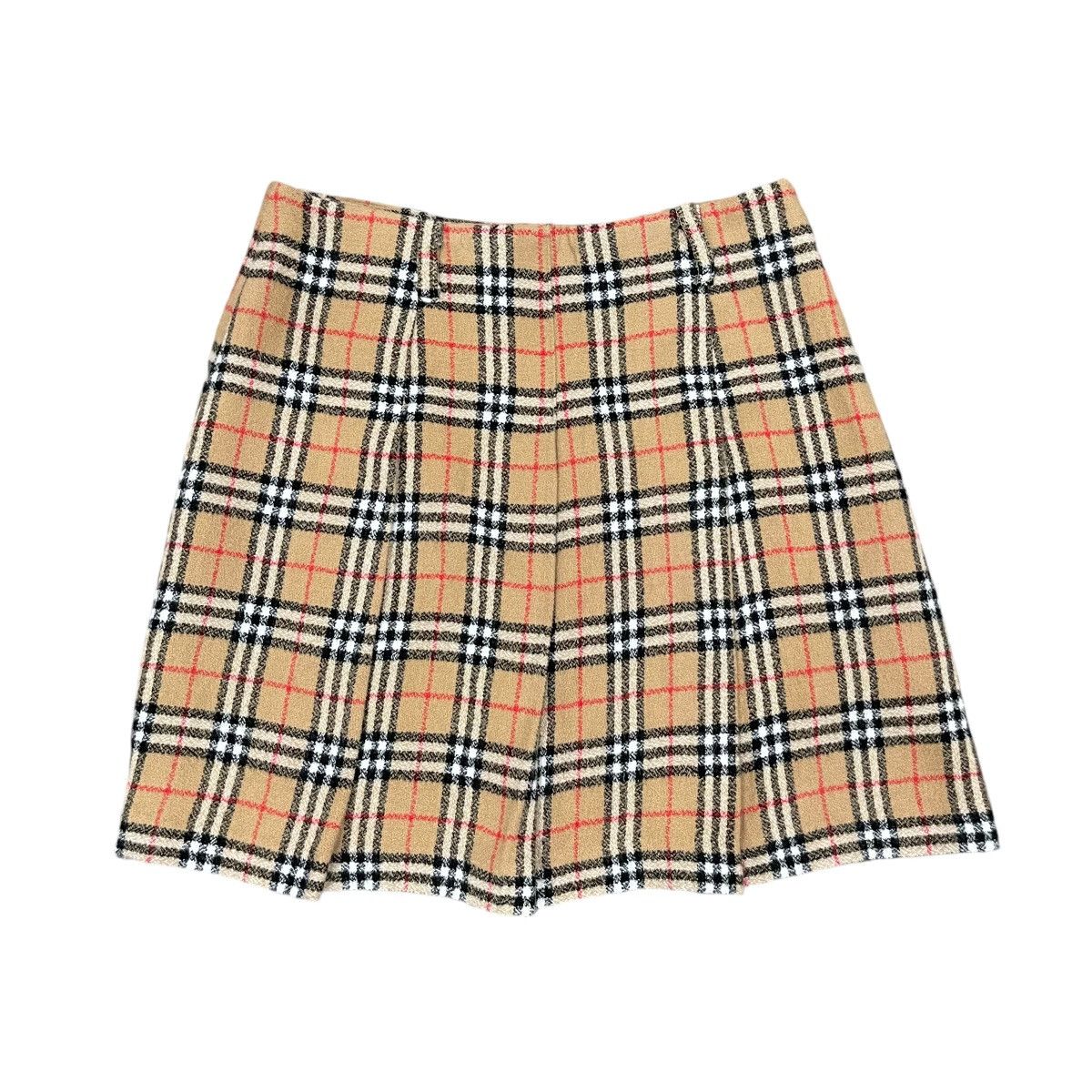 Burberry × Burberry Prorsum Burberrys Made in England Nova Check LambsWool Mini Skirt Size 26" / US 2 / IT 38 - 1 Thumbnail