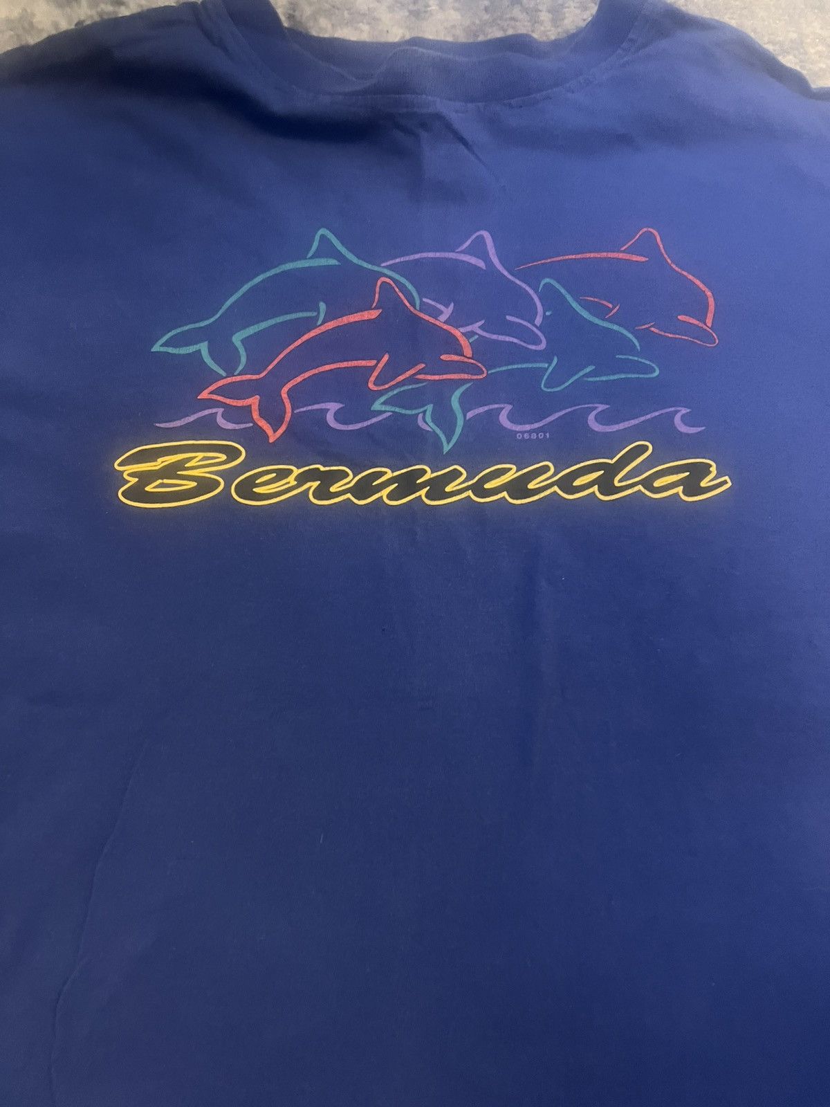Vintage VINTAGE Davison’s Bermuda dolphin t-shirt - blue - XL Size US XL / EU 56 / 4 - 2 Thumbnail