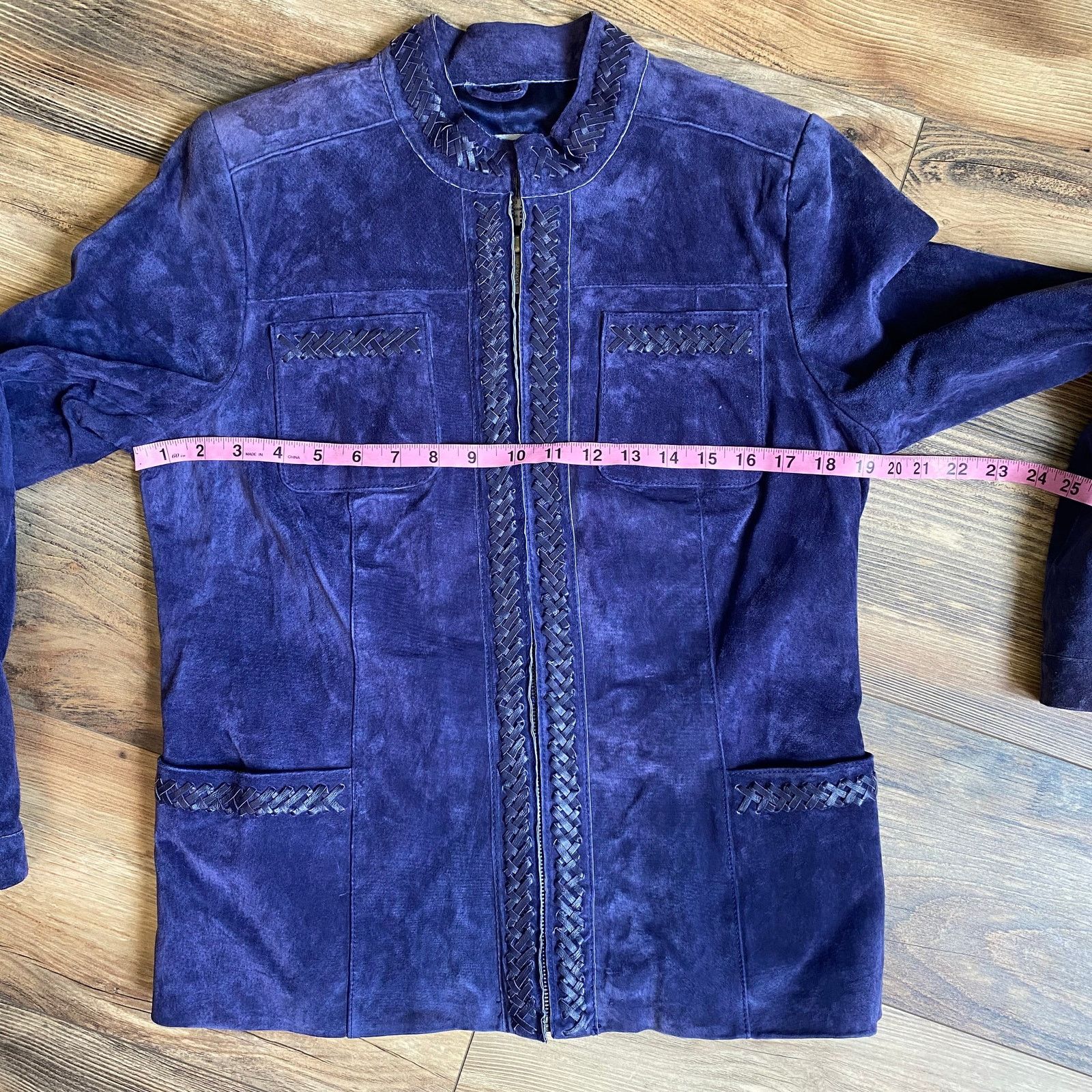 Vintage Vintage Suede Leather Jacket Purple Western Bradley Bayou Size M / US 6-8 / IT 42-44 - 9 Thumbnail