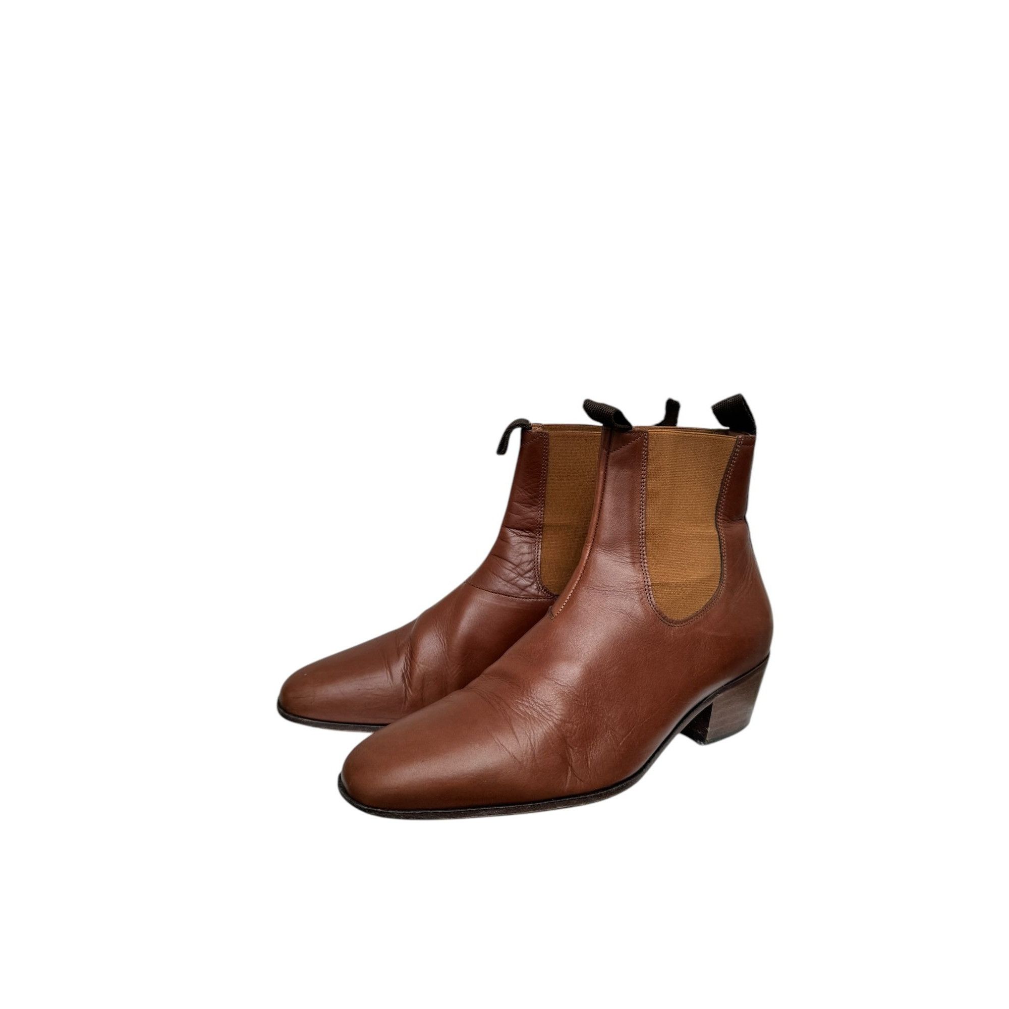 Sandro Brown Cuban Heel Chelsea Boots Size US 10 / EU 43 - 6 Thumbnail