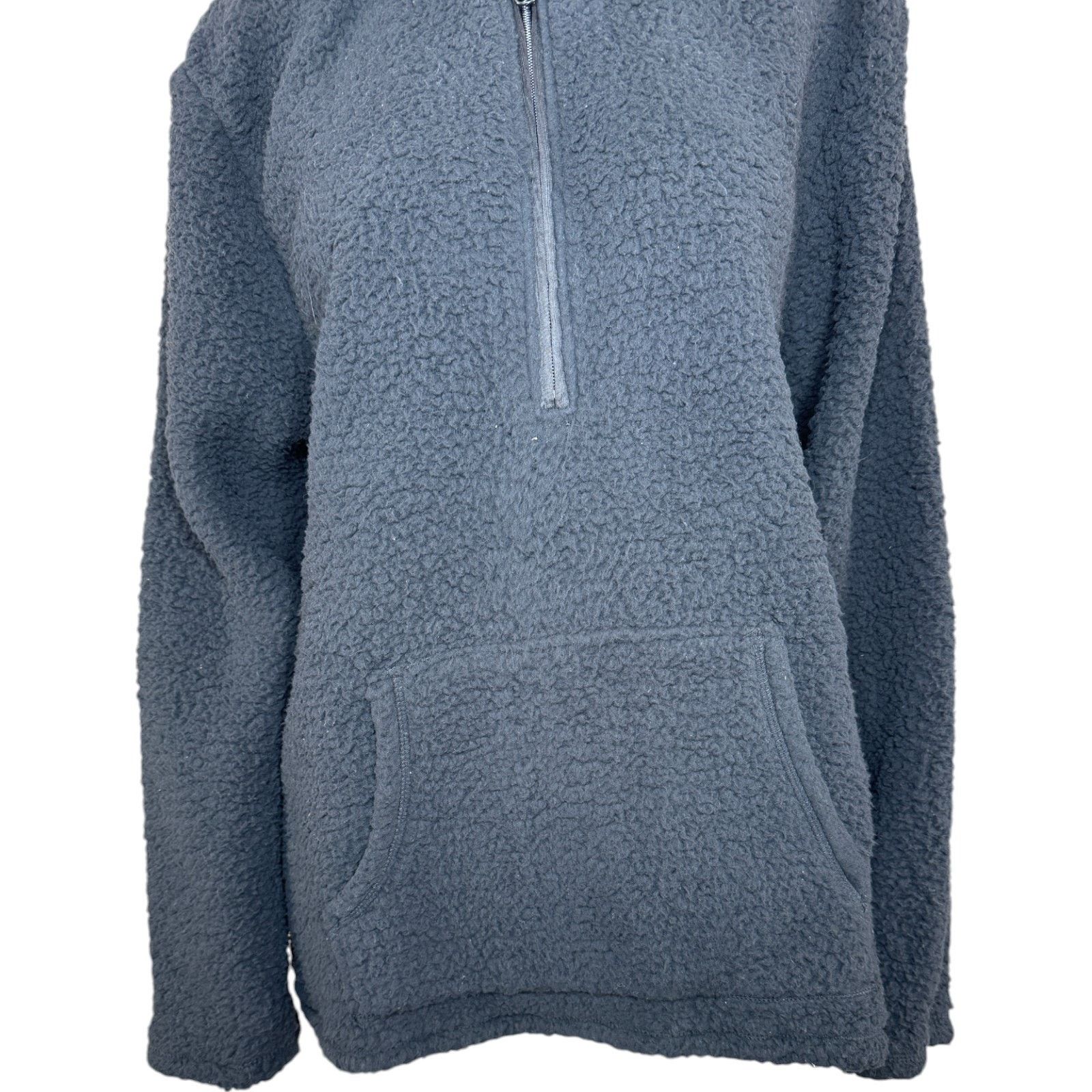 Other Cuddl Duds Men's Cloud Fleece Quarter Zip Hoodie Black Large Size US L / EU 52-54 / 3 - 13 Thumbnail