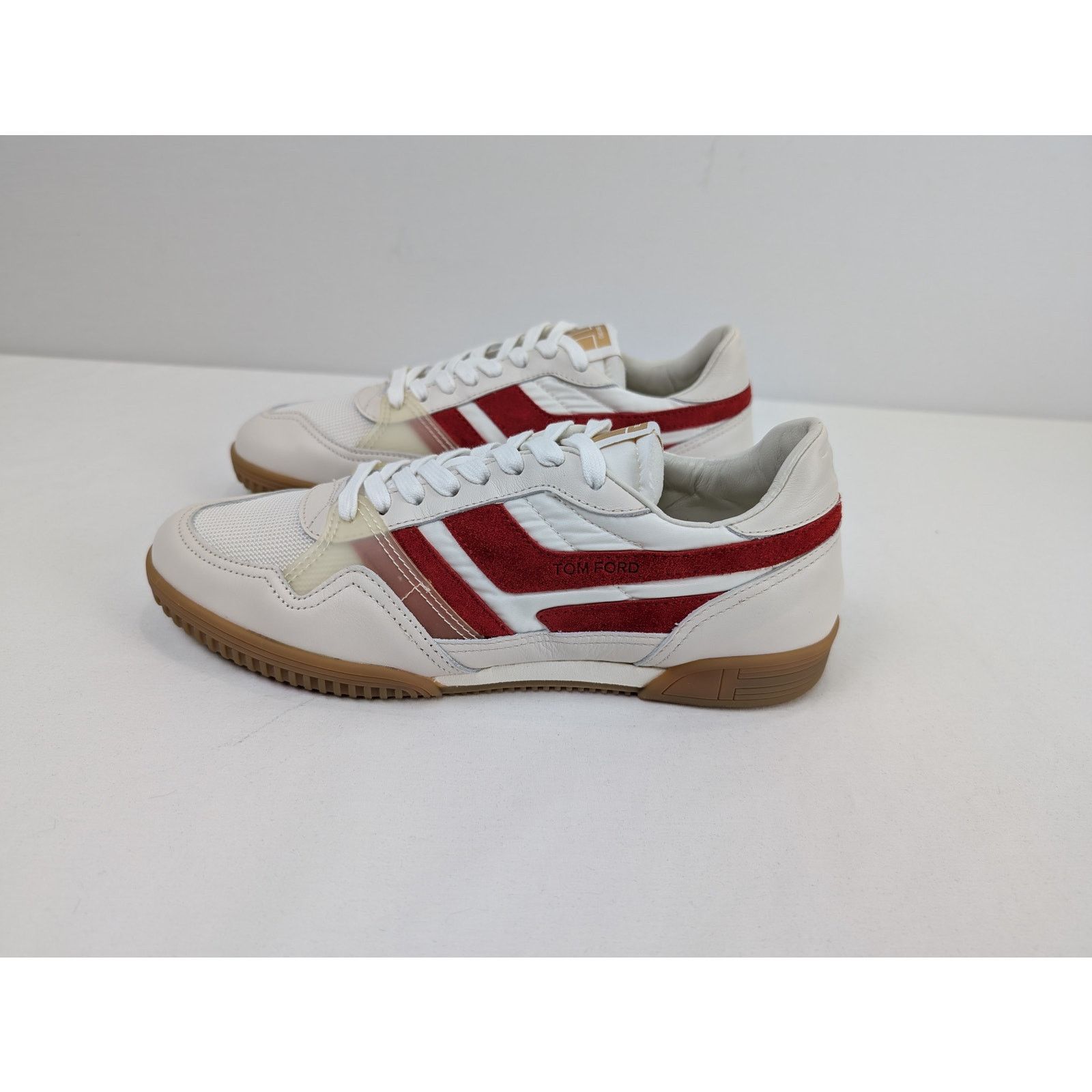 Tom Ford o1rshd1 Low Top Sneakers in off-white/Dark Red 7 Size US 7 / EU 40 - 10 Thumbnail
