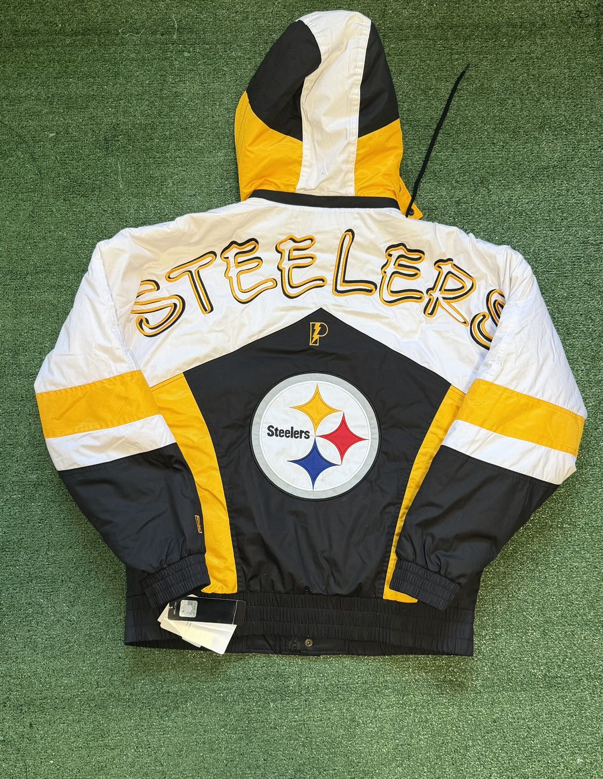 Pro Player NFL Pittsburgh Steelers Script Puffer Hooded Jacket VTG 90 Size US XL / EU 56 / 4 - 2 Thumbnail