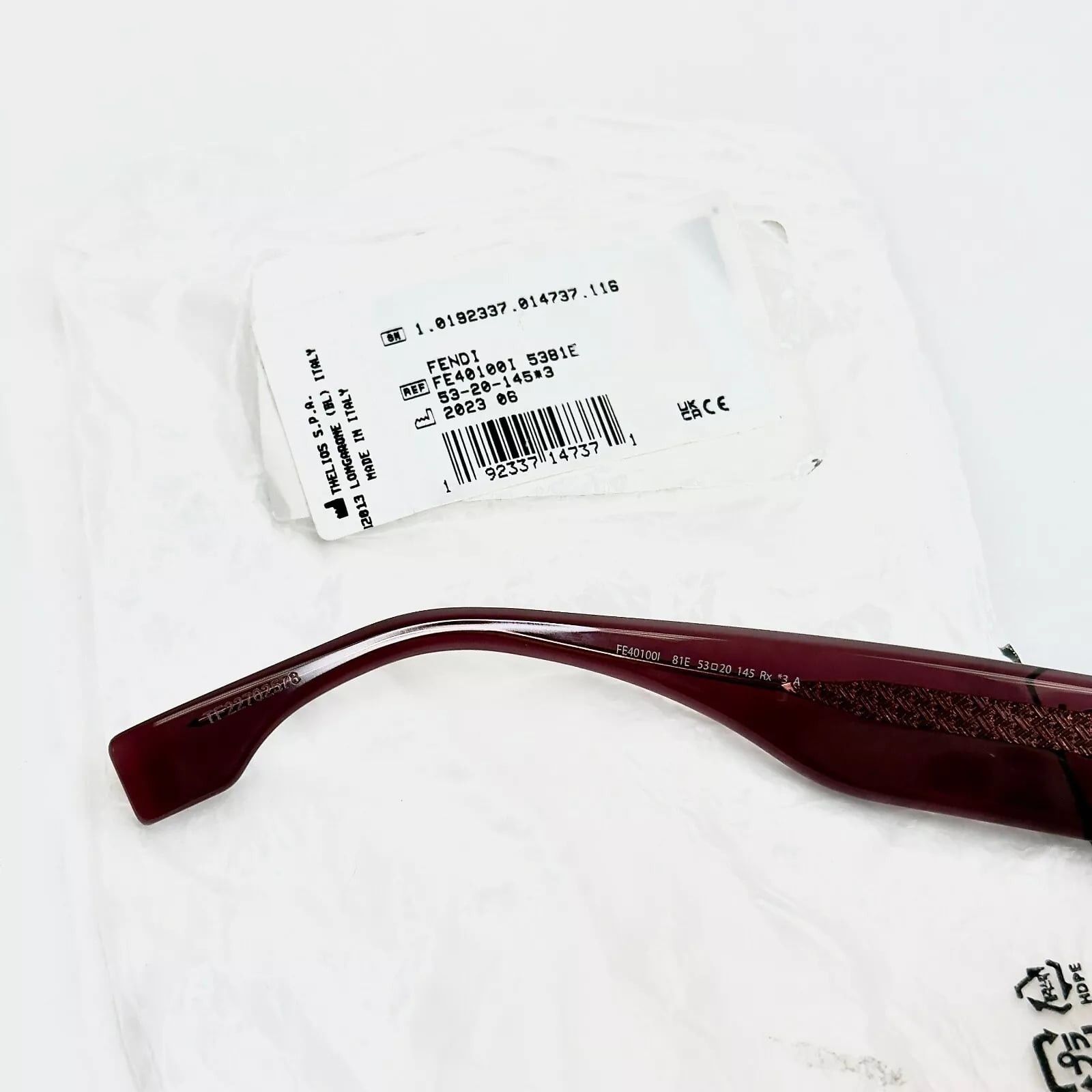 Fendi FENDI ROMA 40100 Burgundy Logo Fashion Sunglasses FE40100I Size ONE SIZE - 4 Thumbnail