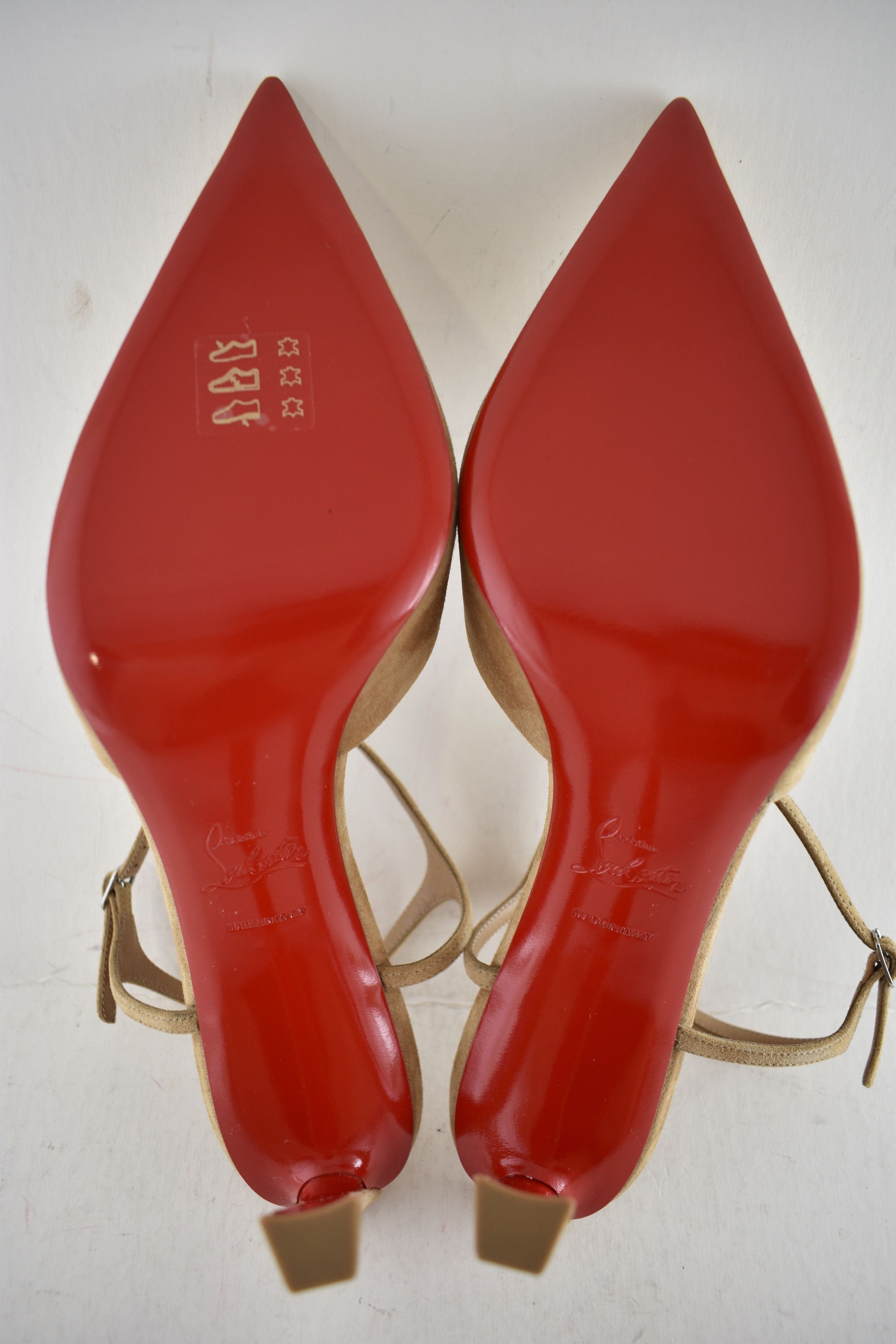 Christian Louboutin Condora Riviera 85 Lionne Beige Brown Strap Heel Pump 40 Size US 10 / IT 40 - 17 Thumbnail