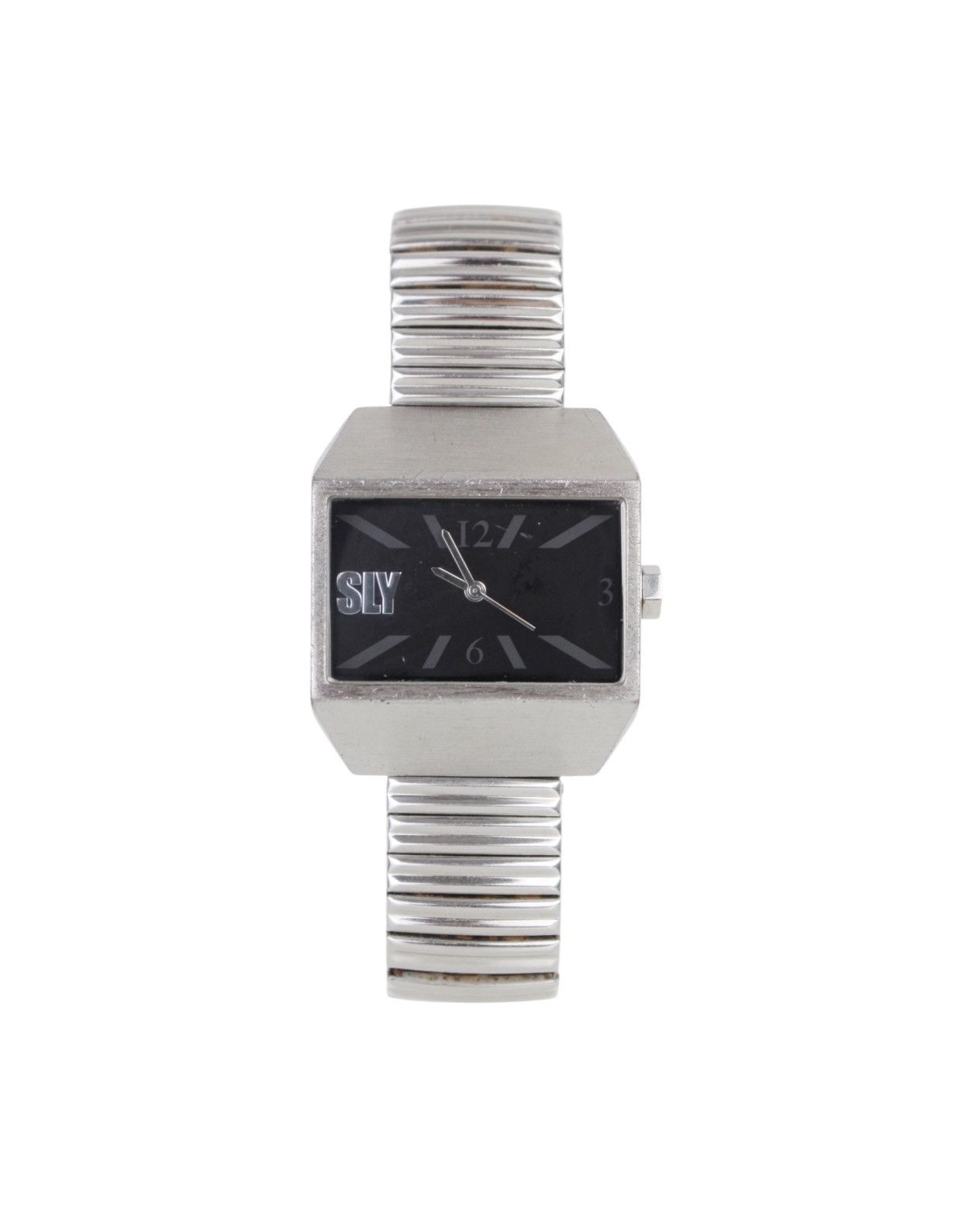 Hysteric Glamour 2000S SLY JAPAN SQUARE FACE SILVER TONE WATCH STRETCH BAND Size ONE SIZE - 1 Thumbnail