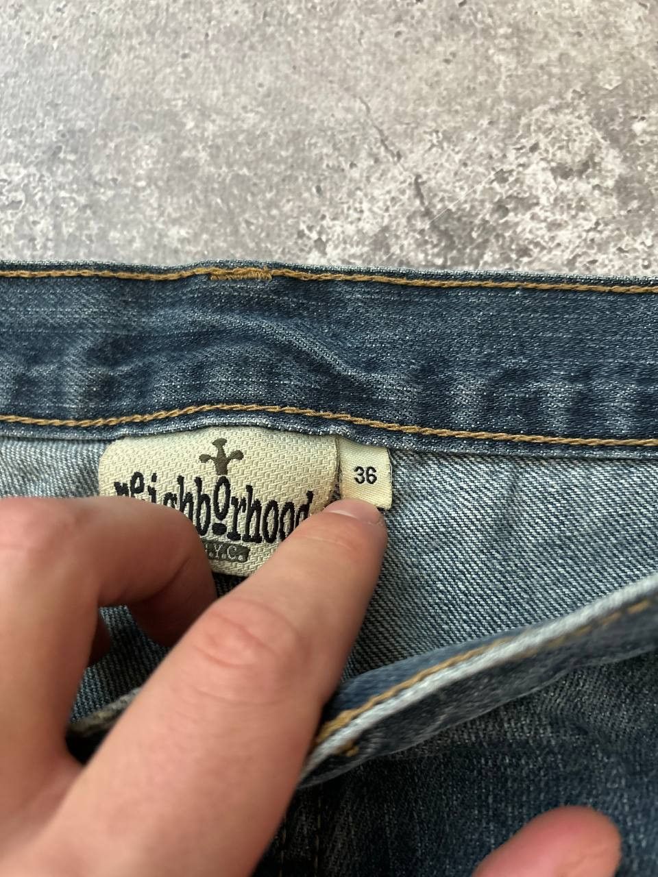 Japanese Brand × Neighborhood × Vintage Neighbourhood Vintage NYC Denim Faded Shorts Y2K Streetwear Size US 36 / EU 52 - 8 Thumbnail