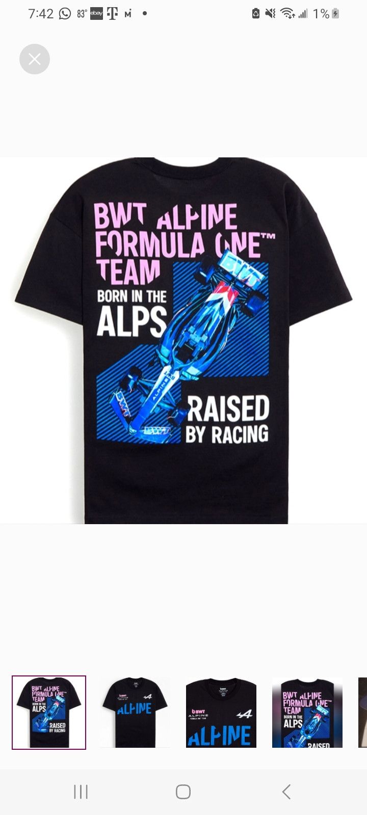 Formula 1 Born In The Alps Formula One Team T-Shirt Size US L / EU 52-54 / 3 - 1 Thumbnail