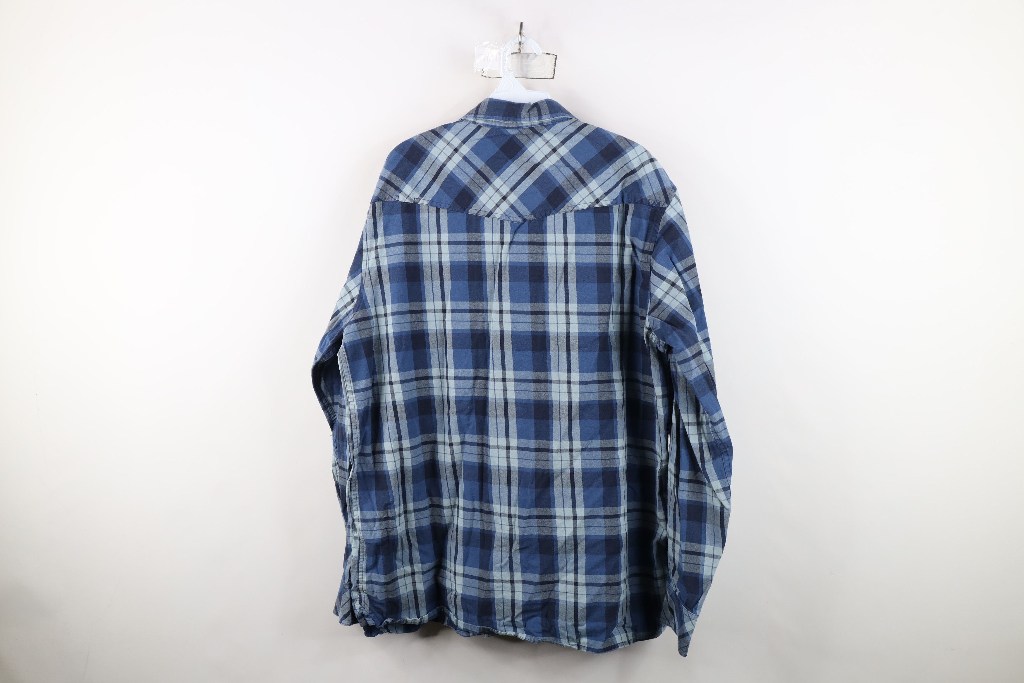 Vintage 5.11 Tactical Series Flannel Snap Button Shirt Plaid Blue Size US L / EU 52-54 / 3 - 10 Thumbnail