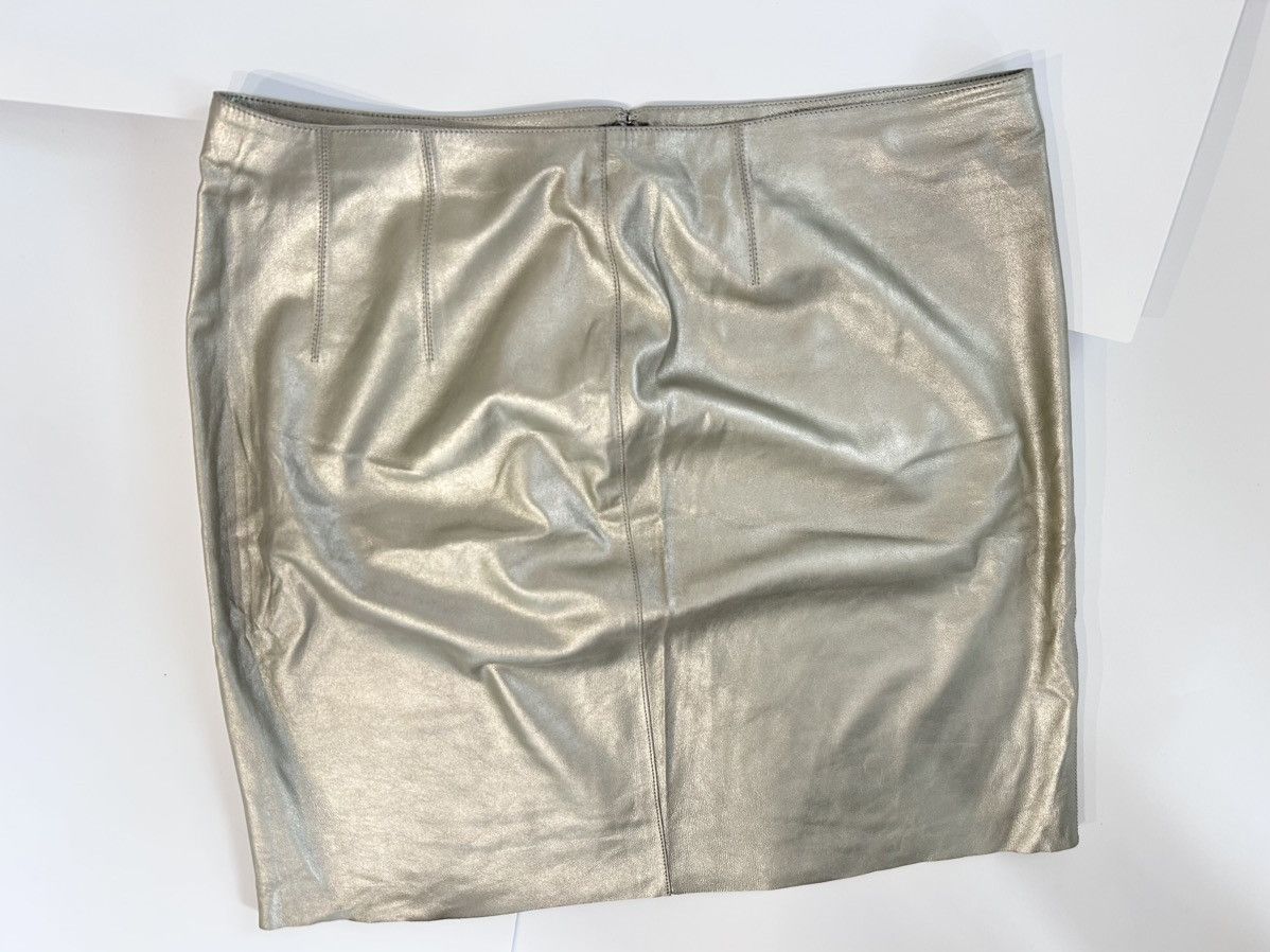 Ralph Lauren Ralph Lauren collection silver skirt leather XL Size 28" / US 6 / IT 42 - 1 Thumbnail