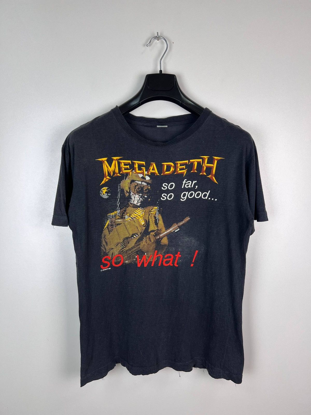Megadeth So Far So Good 1987 band vintage size L