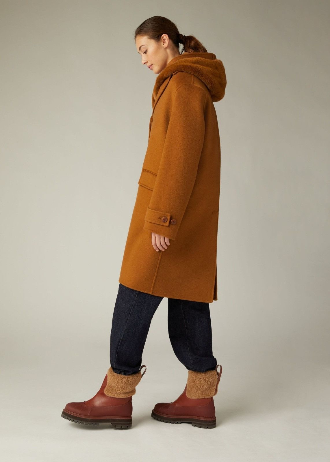 Loro Piana o1srvl11e0824 Alberic Cashmere Coat in Orange Size M / US 6-8 / IT 42-44 - 3 Thumbnail