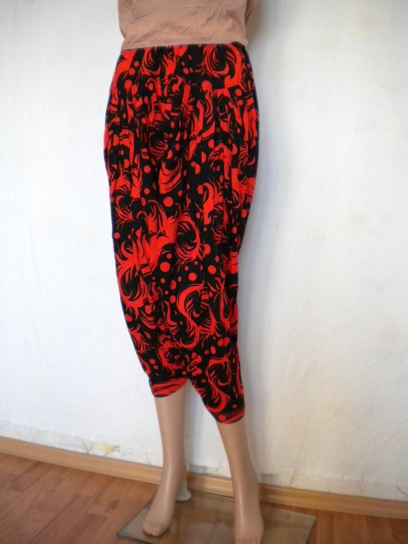 Other harem drop crotch women`s pant, S M oriental thai pants Size 27" / US 4 / IT 40 - 3 Thumbnail