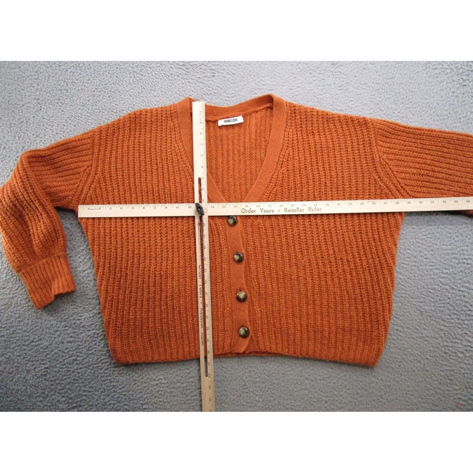 Doublet Double Zero Mystical Orange Knit Button Cardigan Sweater Size M Women Knit Button Orange M Cardigan Women 90s? Size M / US 6-8 / IT 42-44 - 4 Thumbnail