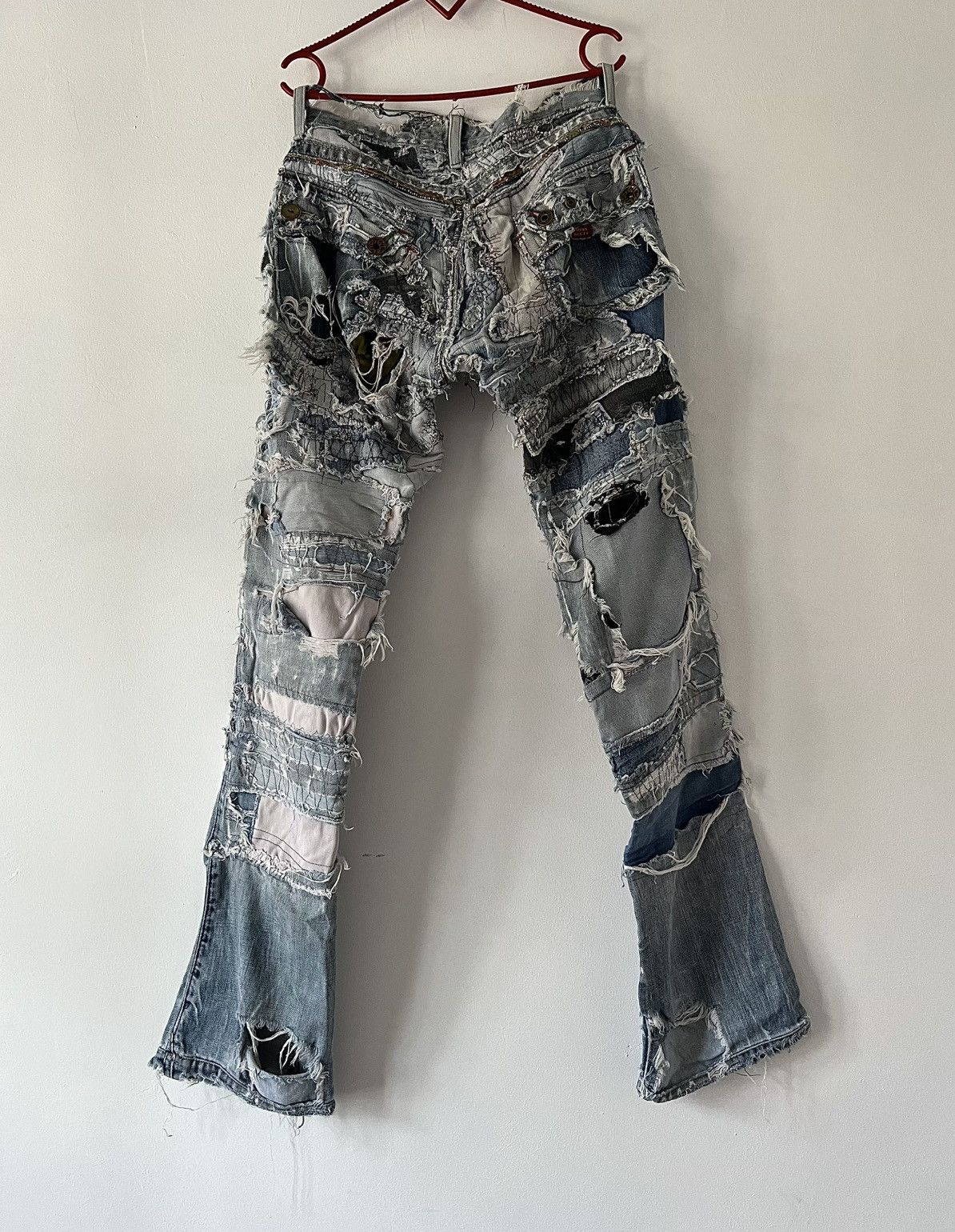 Vintage Archive Miss Sixty Distressed Flare Denim Jeans Size US 30 / EU 46 - 8 Thumbnail