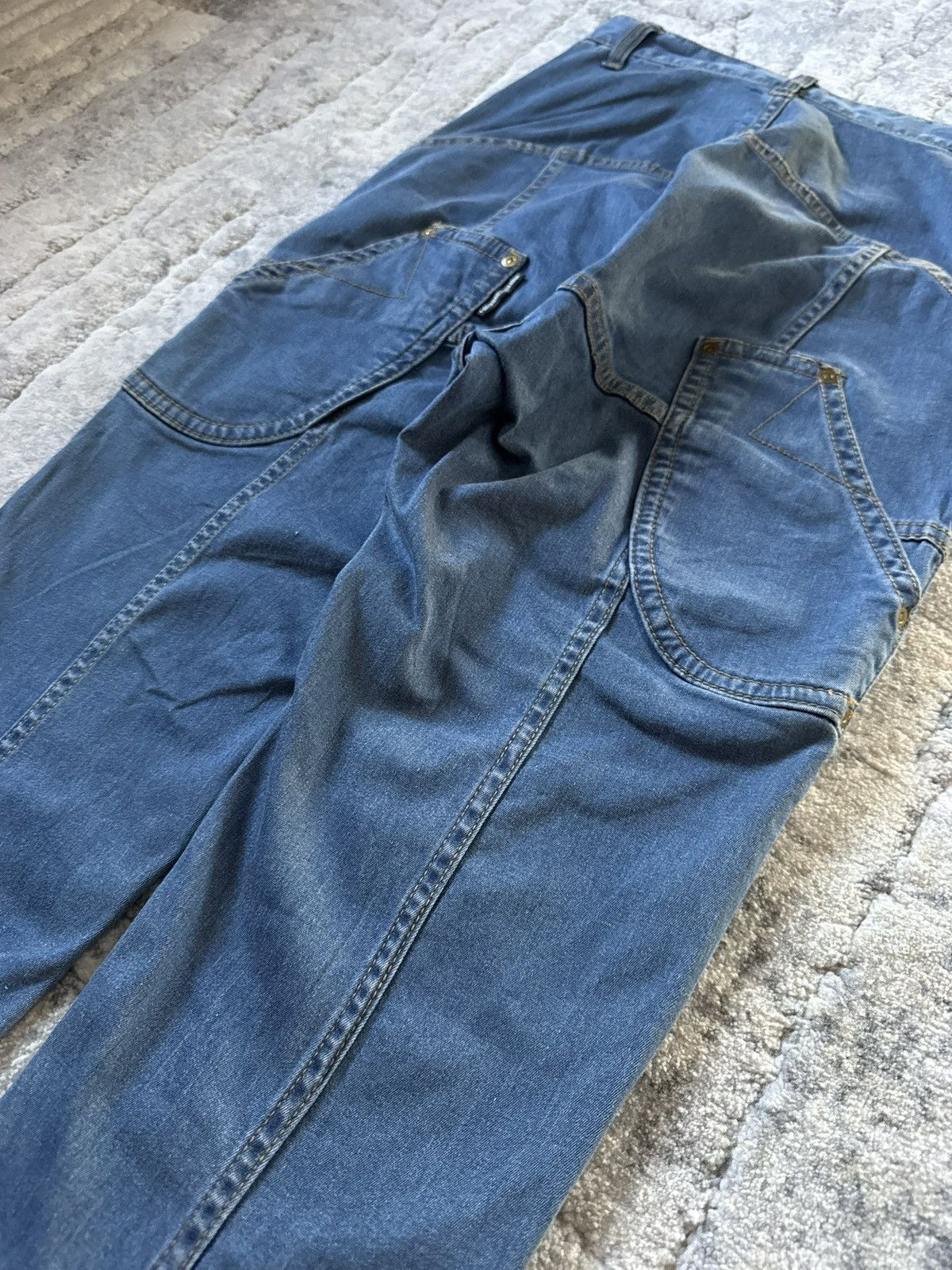 Lee × mercibeaucoup Issey Miyake Mercibeaucop Drop Crotch Multi Paneled Jeans Size US 28 / EU 44 - 14 Thumbnail